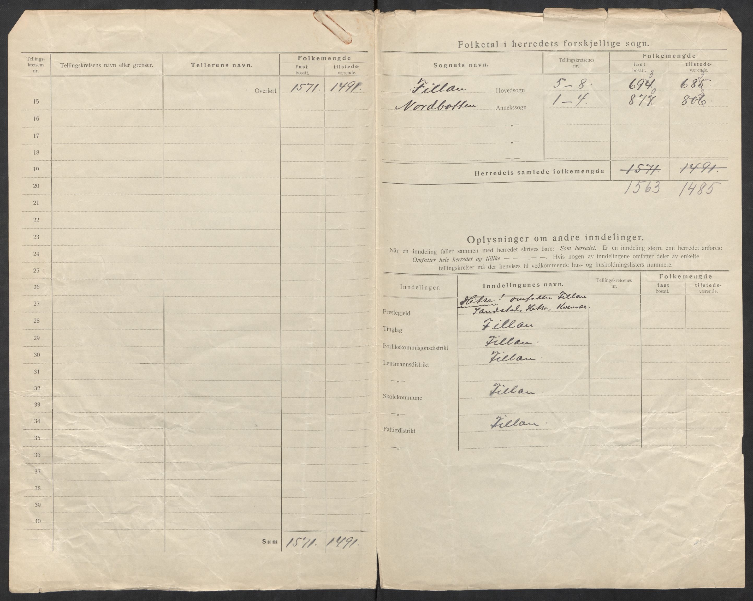 SAT, 1920 census for Fillan, 1920, p. 4