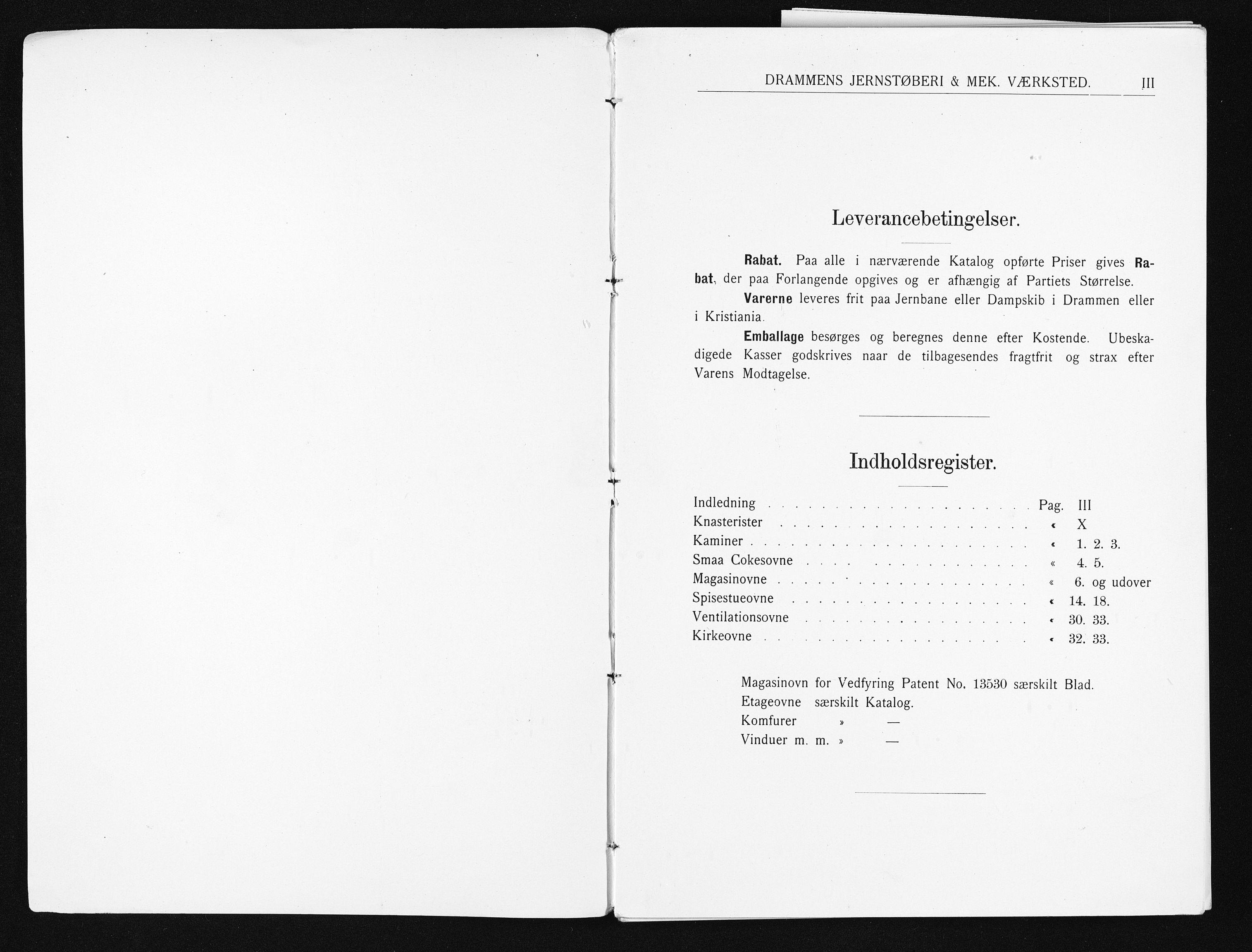 Næs Jernverksmuseets samling av historiske ovnskataloger, NESJ/NJM-006/01/L0060: Drammens Jernstøberi & Mek. Verkstæd, Illustreret Katalog, uten år, 1890-1940