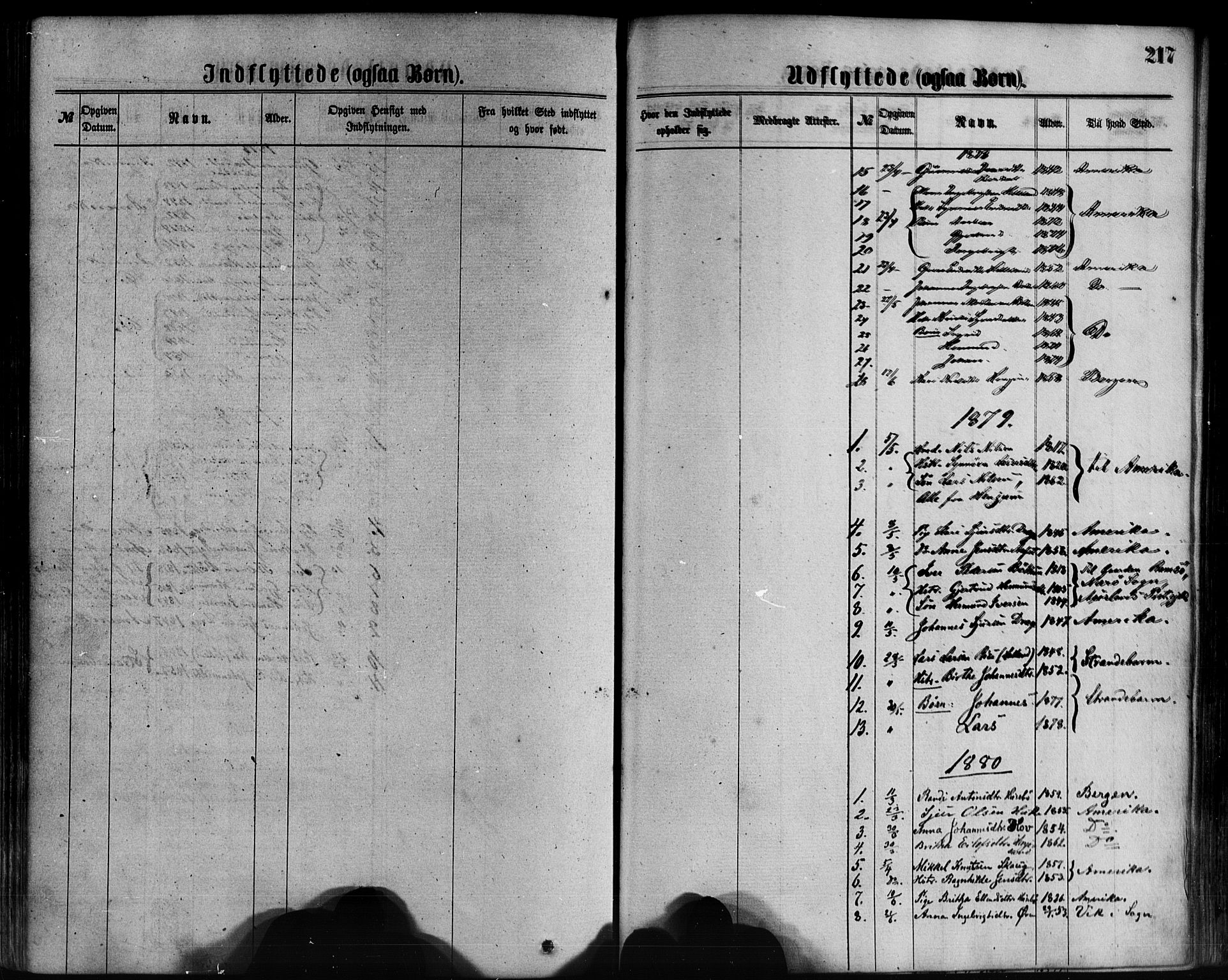 Leikanger sokneprestembete, SAB/A-81001: Parish register (official) no. A 9, 1869-1888, p. 217