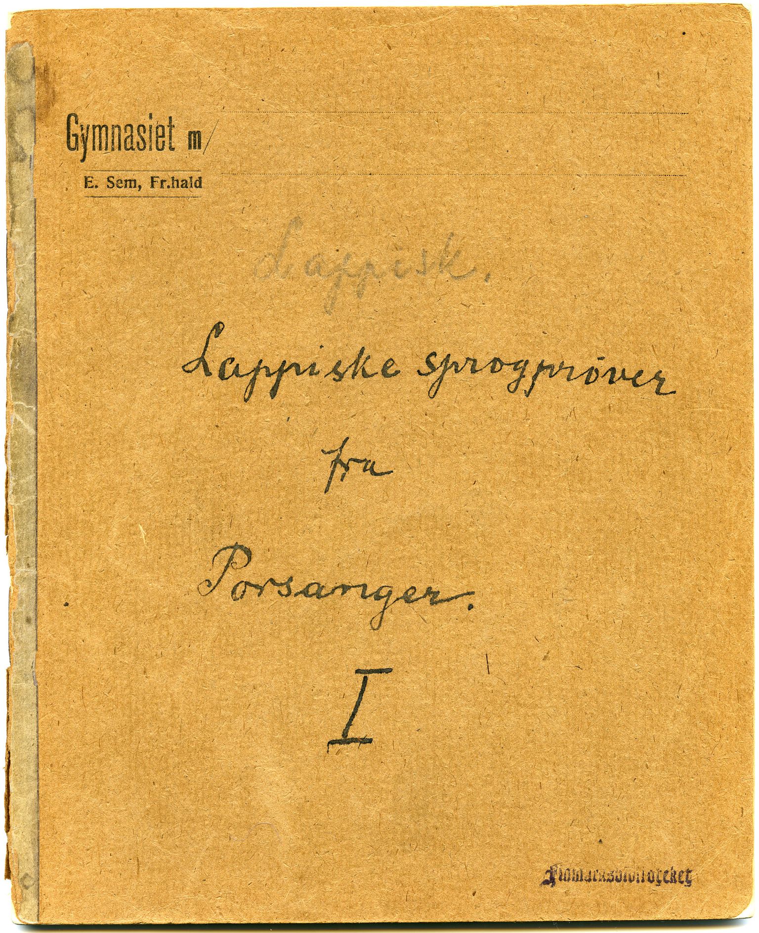 Johan Beronkas testamentariske gave, FMFB/A-1098/G/L0021: Lappiske språkprøver fra Porsanger I og II, p. 36