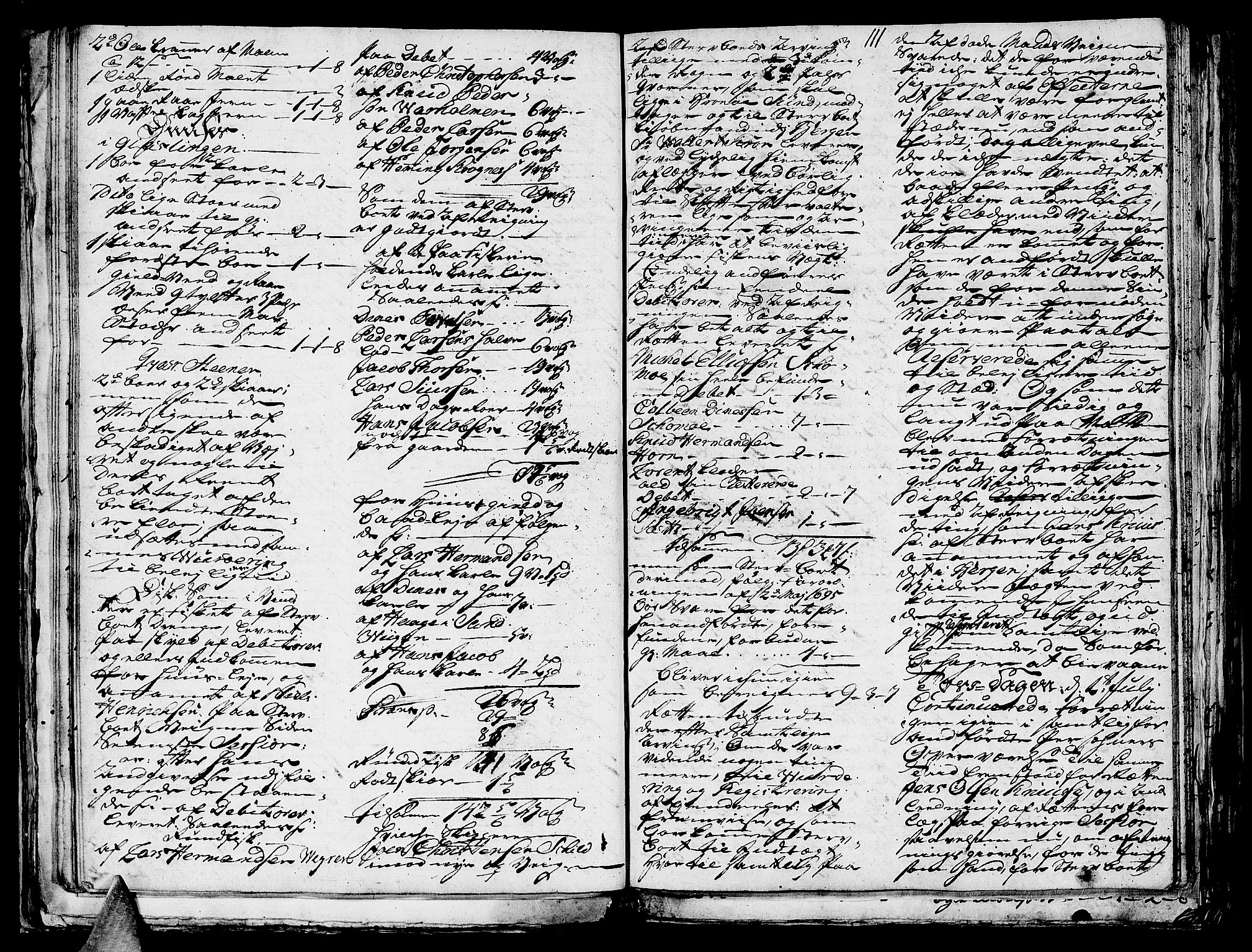 Helgeland sorenskriveri, AV/SAT-A-0004/3/3A/L0041: Konseptprotokoll 26, 1758, p. 110b-111a