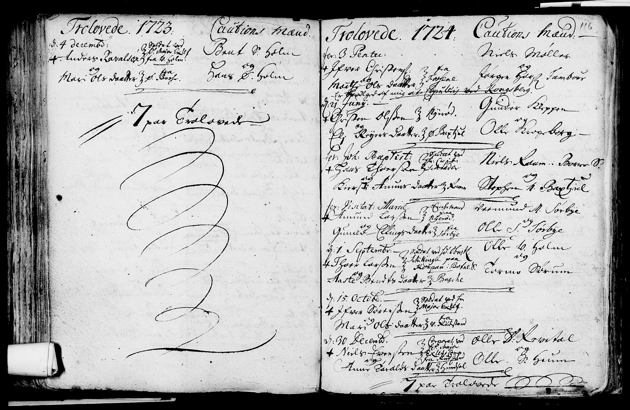 Våle kirkebøker, SAKO/A-334/F/Fa/L0002: Parish register (official) no. I 2, 1705-1732, p. 116