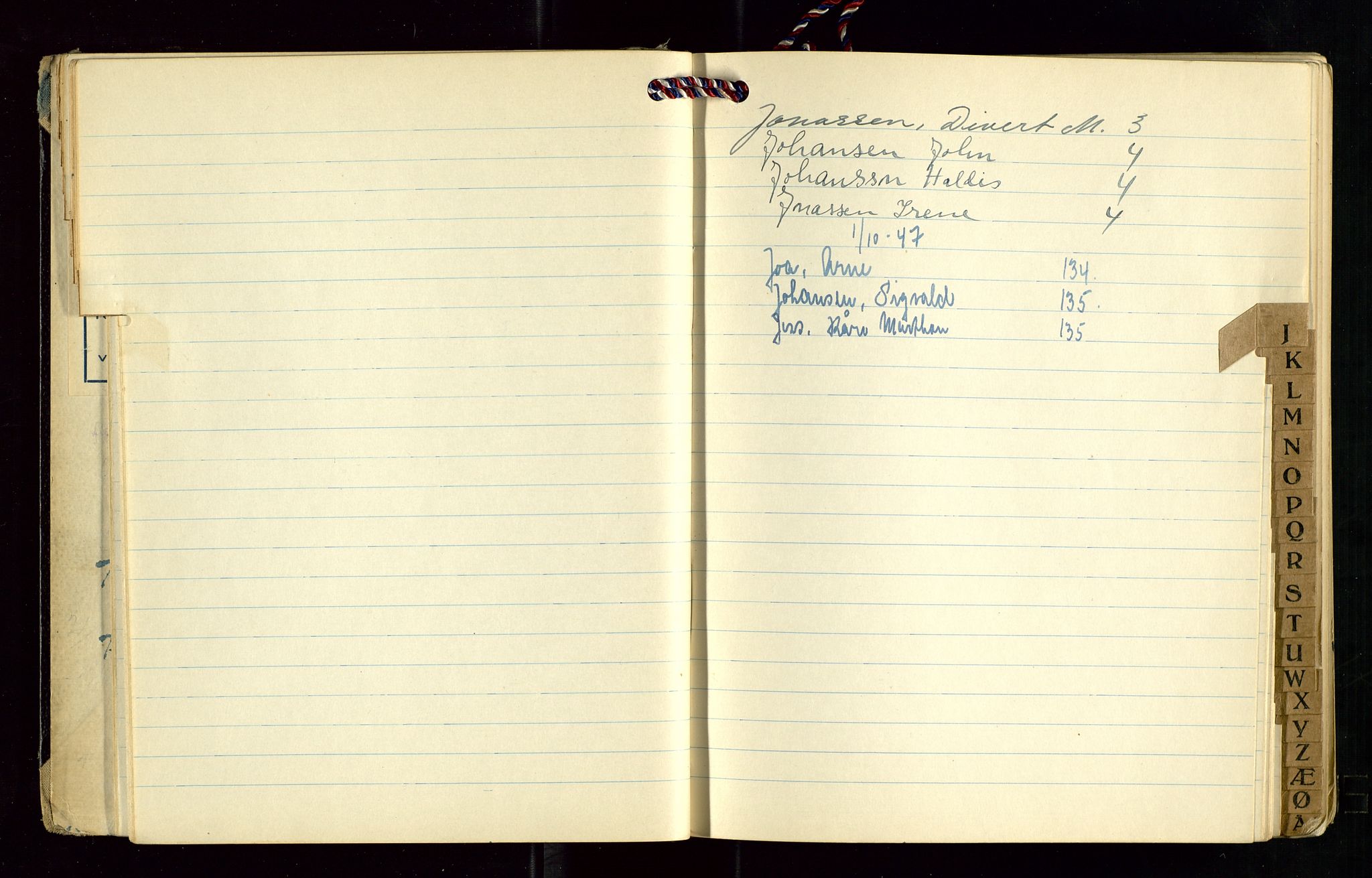 Rogaland politikammer, AV/SAST-A-101403/K/Ka/L0001: Passprotokoll, 1945-1948