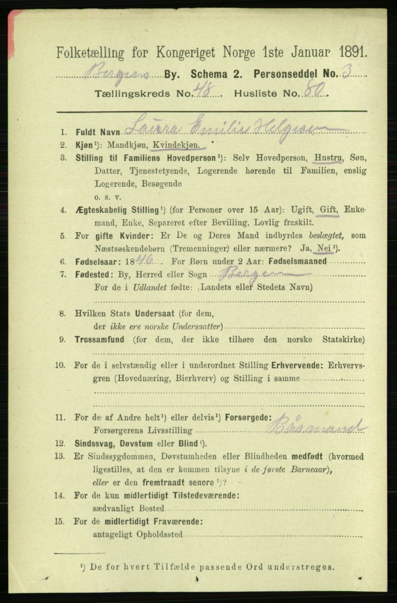 RA, 1891 Census for 1301 Bergen, 1891, p. 58417