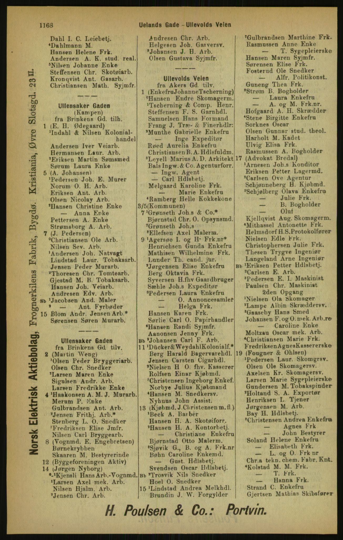 Kristiania/Oslo adressebok, PUBL/-, 1900, p. 1168