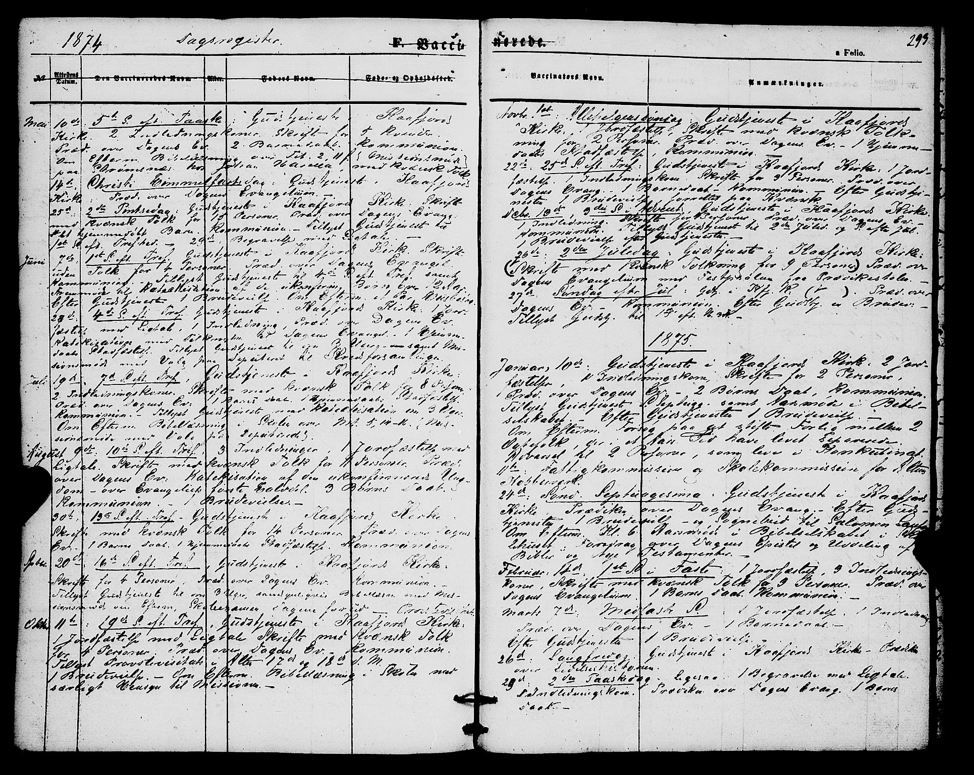 Alta sokneprestkontor, SATØ/S-1338/H/Ha/L0004.kirke: Parish register (official) no. 4, 1858-1880, p. 293