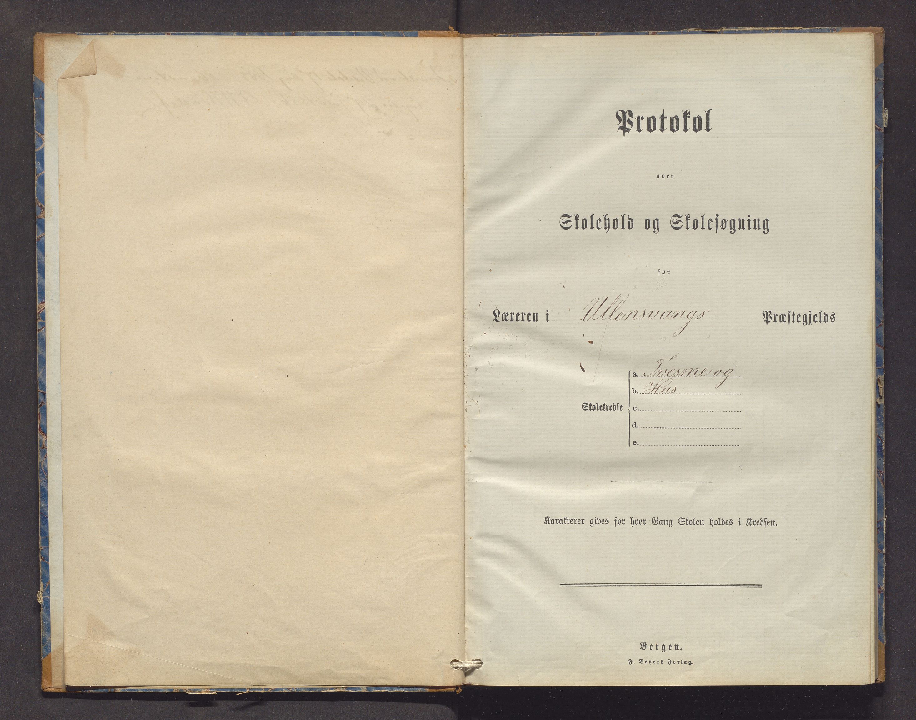 Ullensvang herad. Barneskulane , IKAH/1231b-231/F/Fa/Fab/L0008: Skuleprotokoll for Hus og Tveisme krinsar , 1882-1886