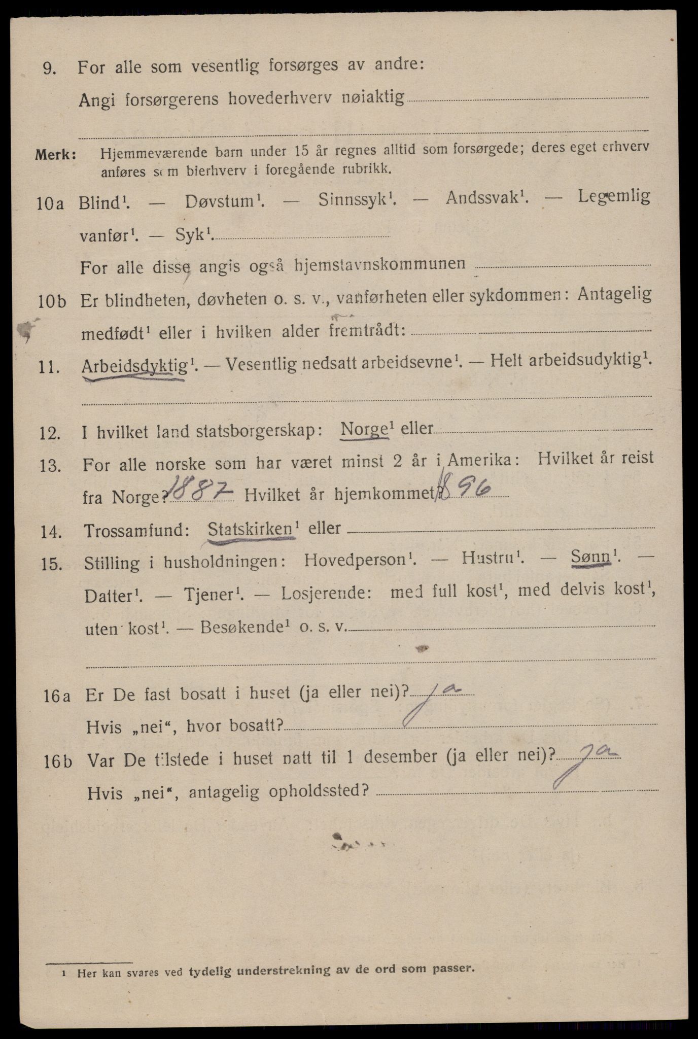 SAST, 1920 census for Sandnes, 1920, p. 7231