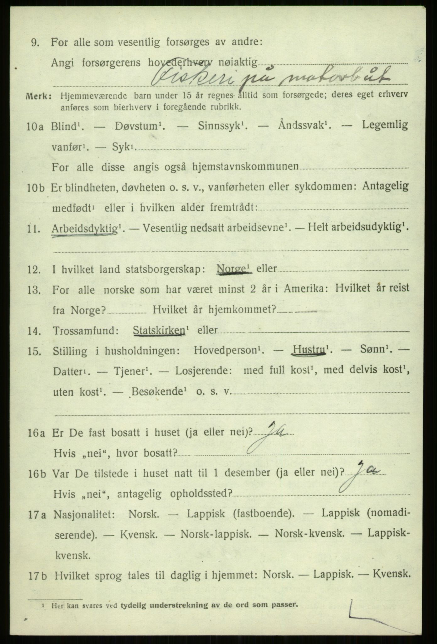 SATØ, 1920 census for Trondenes, 1920, p. 18817