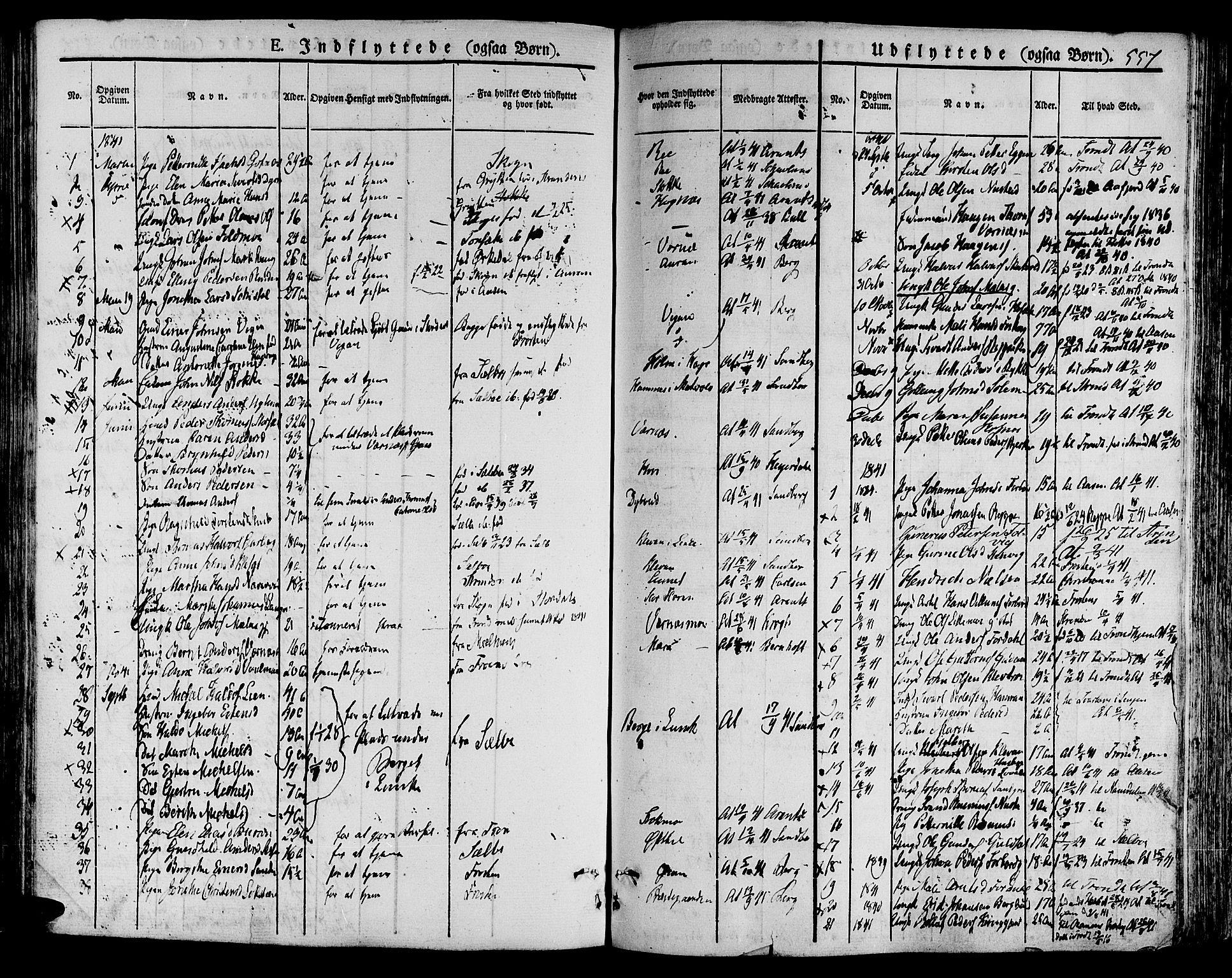 Ministerialprotokoller, klokkerbøker og fødselsregistre - Nord-Trøndelag, SAT/A-1458/709/L0072: Parish register (official) no. 709A12, 1833-1844, p. 557