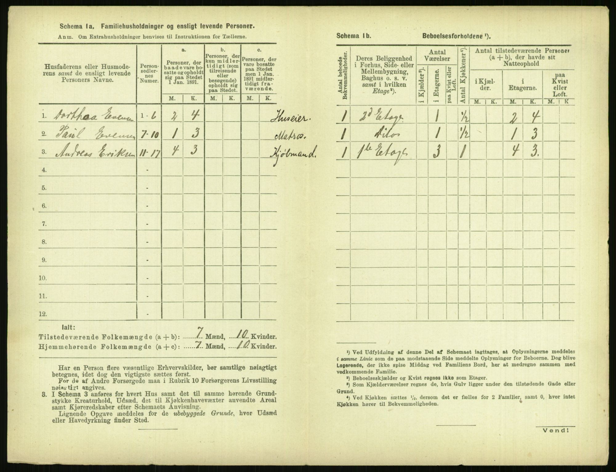 RA, 1891 census for 0806 Skien, 1891, p. 491