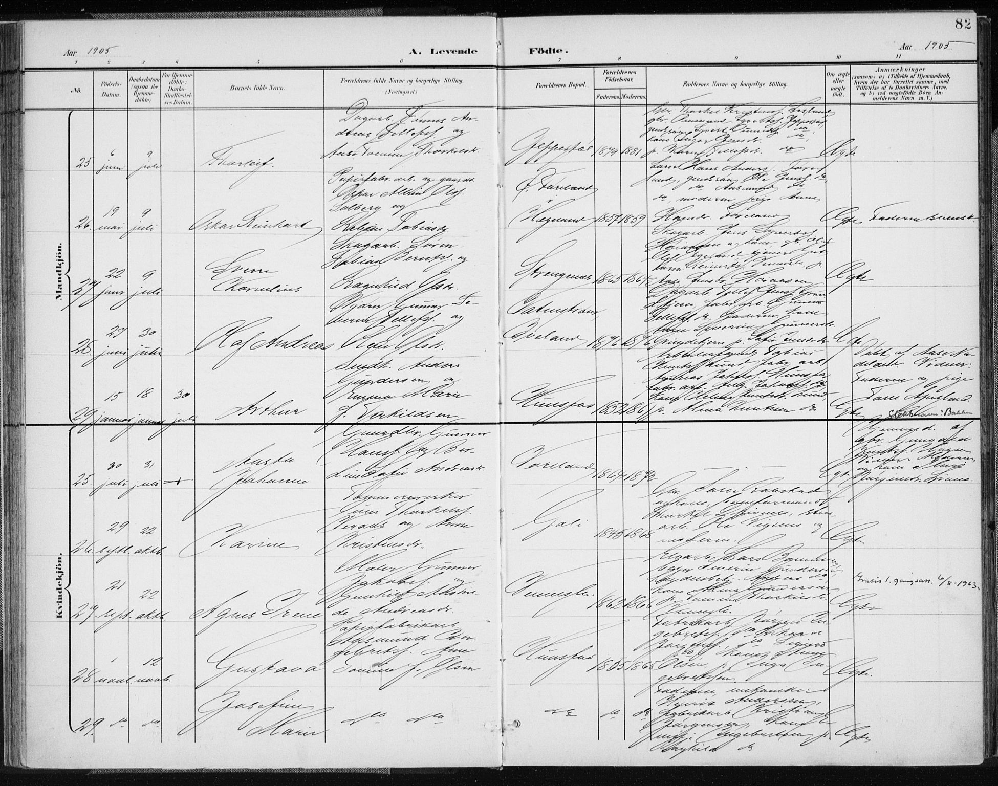 Vennesla sokneprestkontor, AV/SAK-1111-0045/Fa/Fab/L0005: Parish register (official) no. A 5, 1897-1909, p. 82