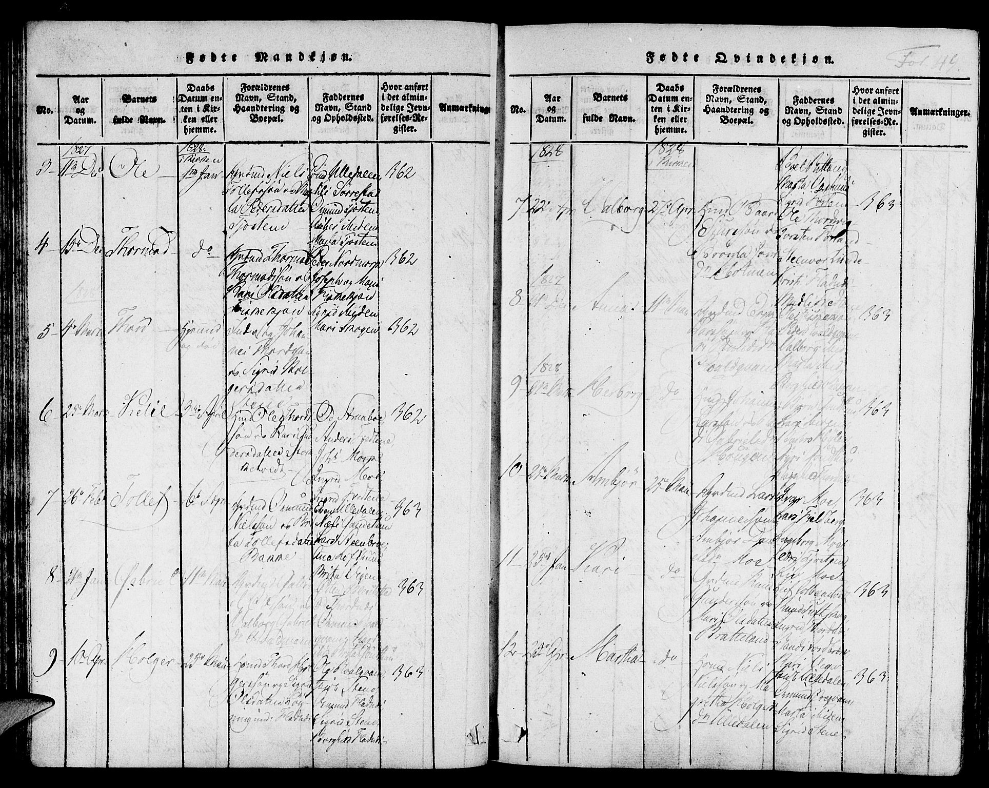 Suldal sokneprestkontor, AV/SAST-A-101845/01/IV/L0006: Parish register (official) no. A 6, 1816-1836, p. 49