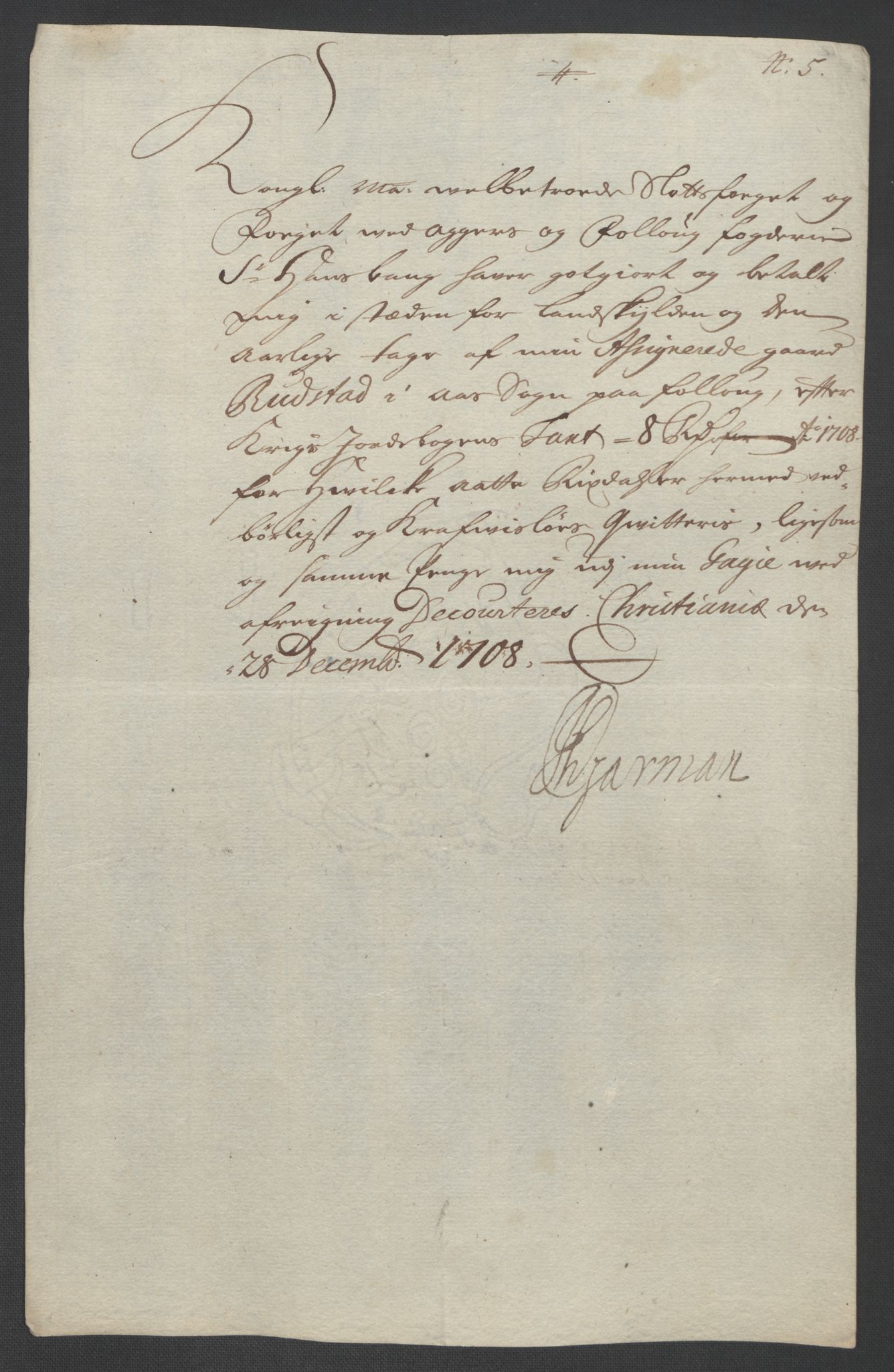 Rentekammeret inntil 1814, Reviderte regnskaper, Fogderegnskap, AV/RA-EA-4092/R10/L0447: Fogderegnskap Aker og Follo, 1707-1709, p. 353