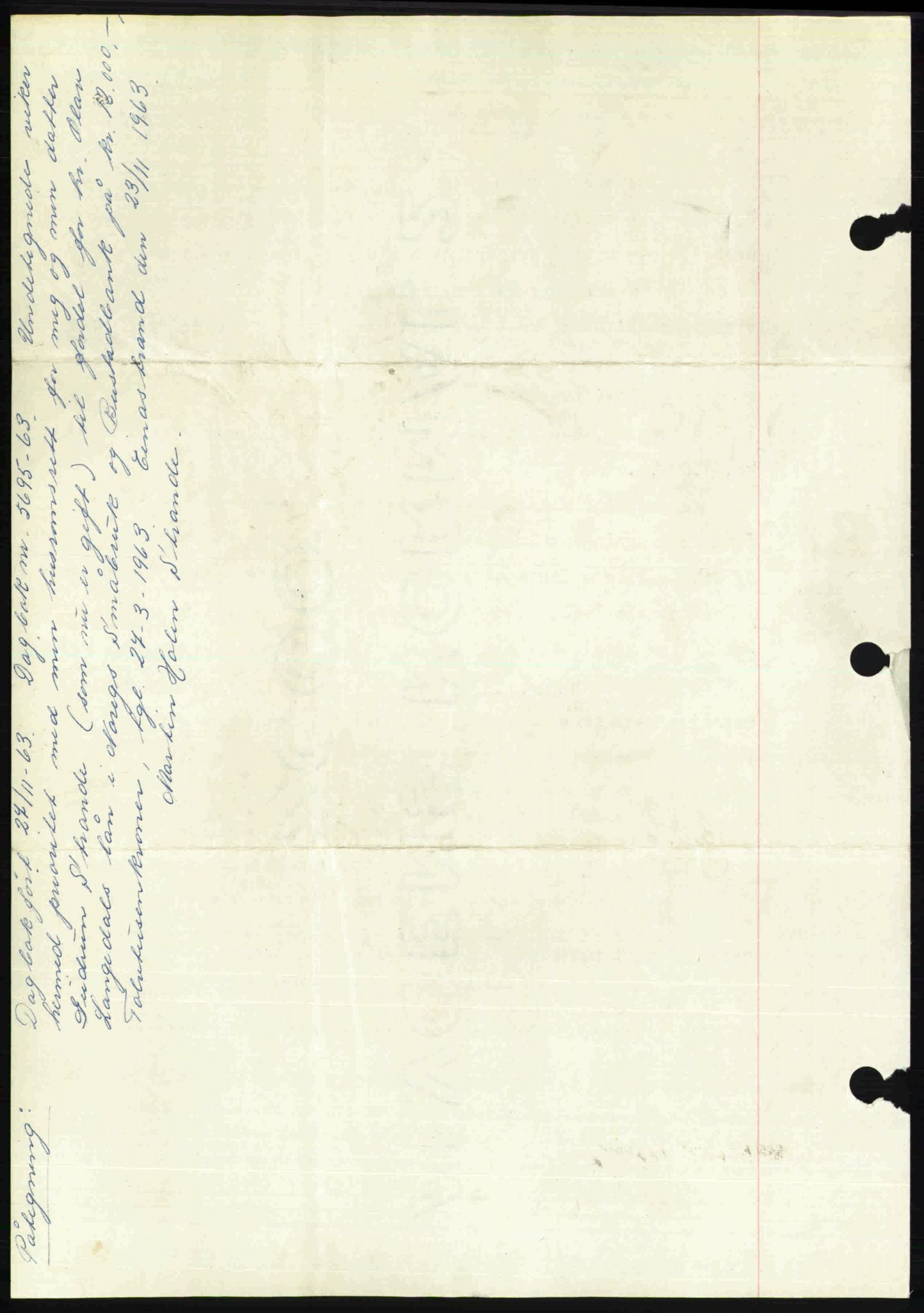 Toten tingrett, SAH/TING-006/H/Hb/Hbc/L0013: Mortgage book no. Hbc-13, 1945-1945, Diary no: : 334/1945