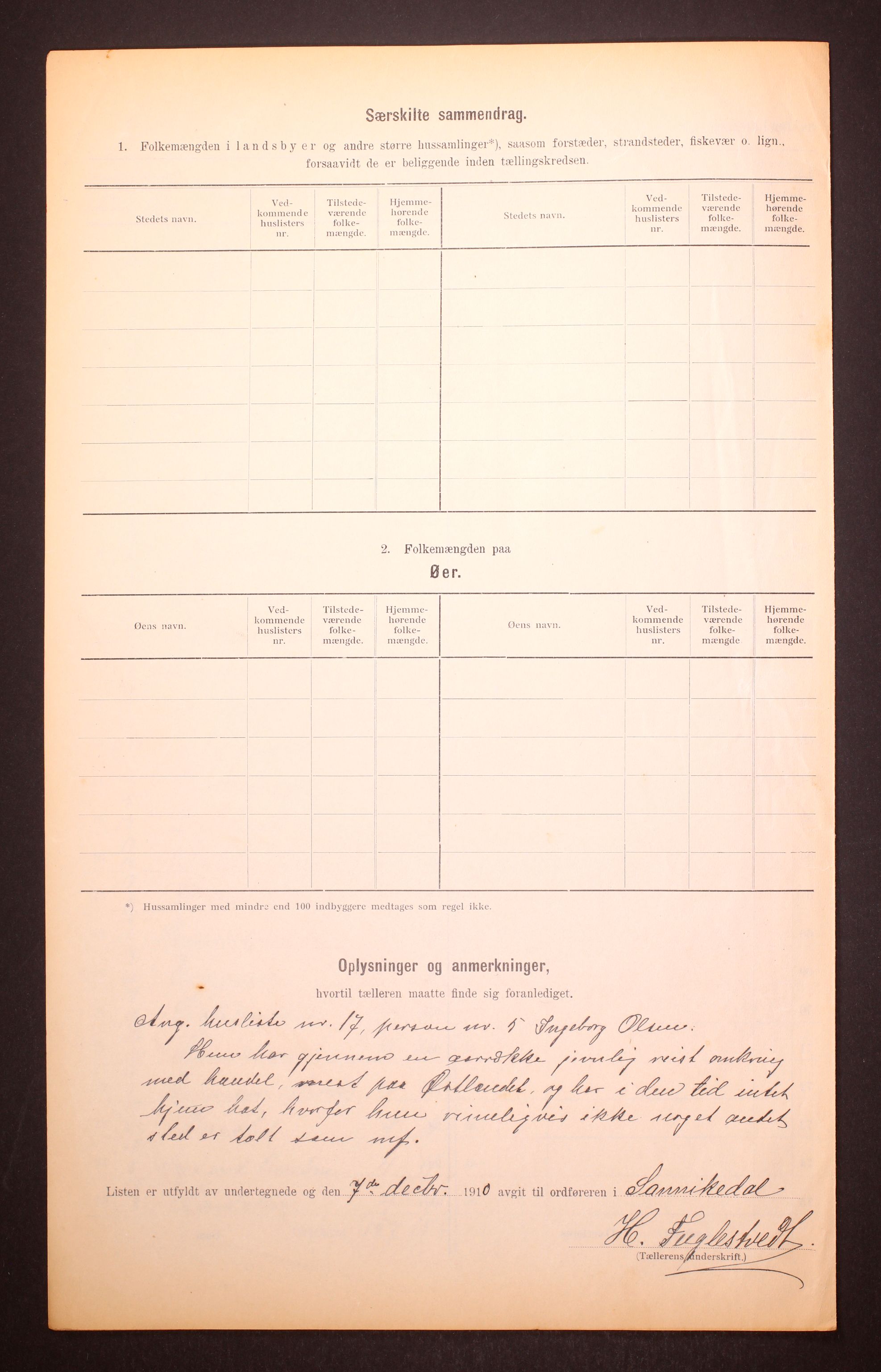 RA, 1910 census for Sannidal, 1910, p. 12