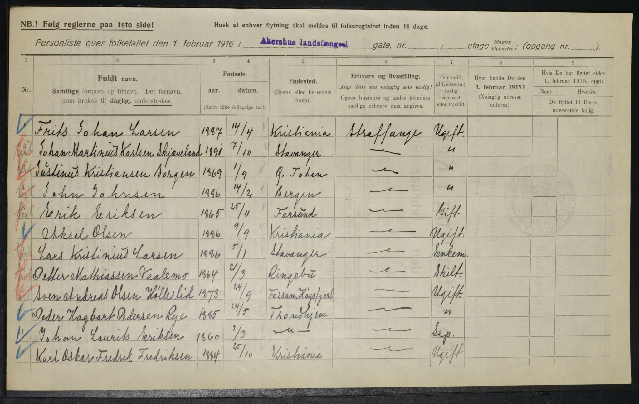 OBA, Municipal Census 1916 for Kristiania, 1916, p. 24613