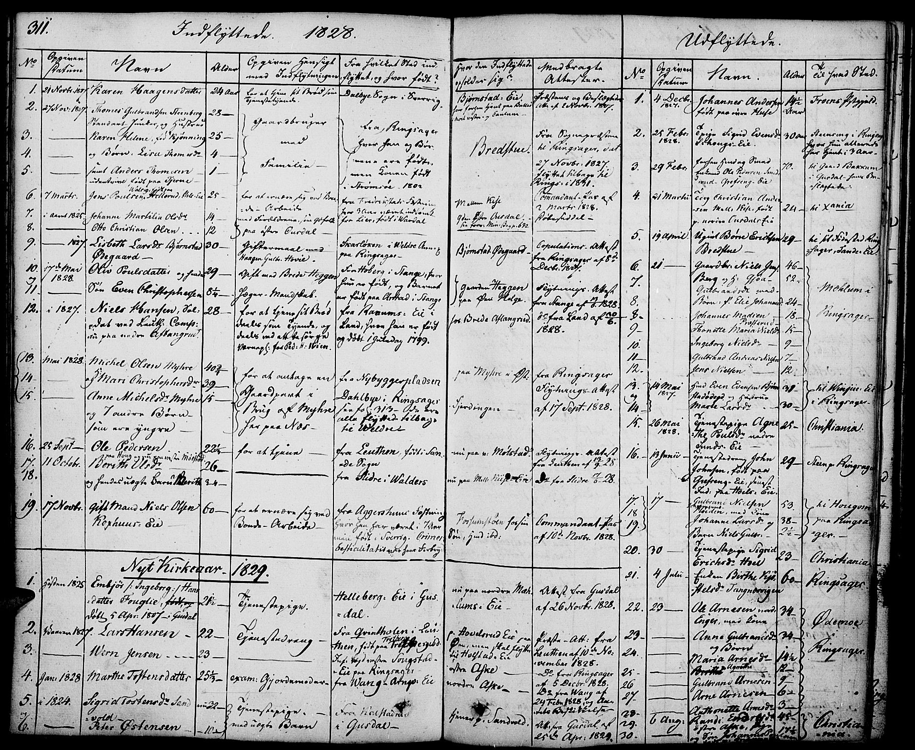 Nes prestekontor, Hedmark, SAH/PREST-020/K/Ka/L0003: Parish register (official) no. 3, 1827-1851, p. 311
