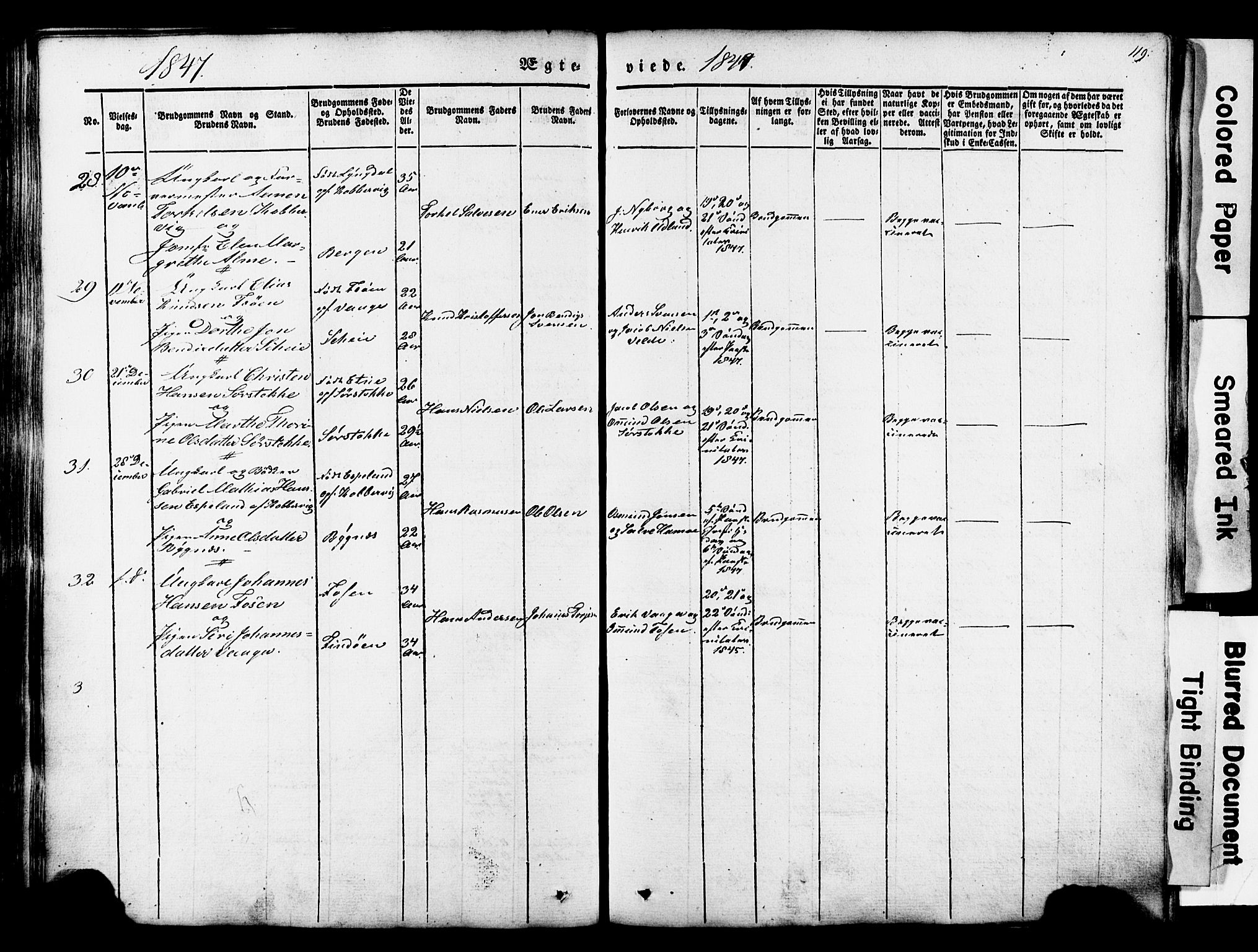 Avaldsnes sokneprestkontor, SAST/A -101851/H/Ha/Haa/L0007: Parish register (official) no. A 7, 1841-1853, p. 119