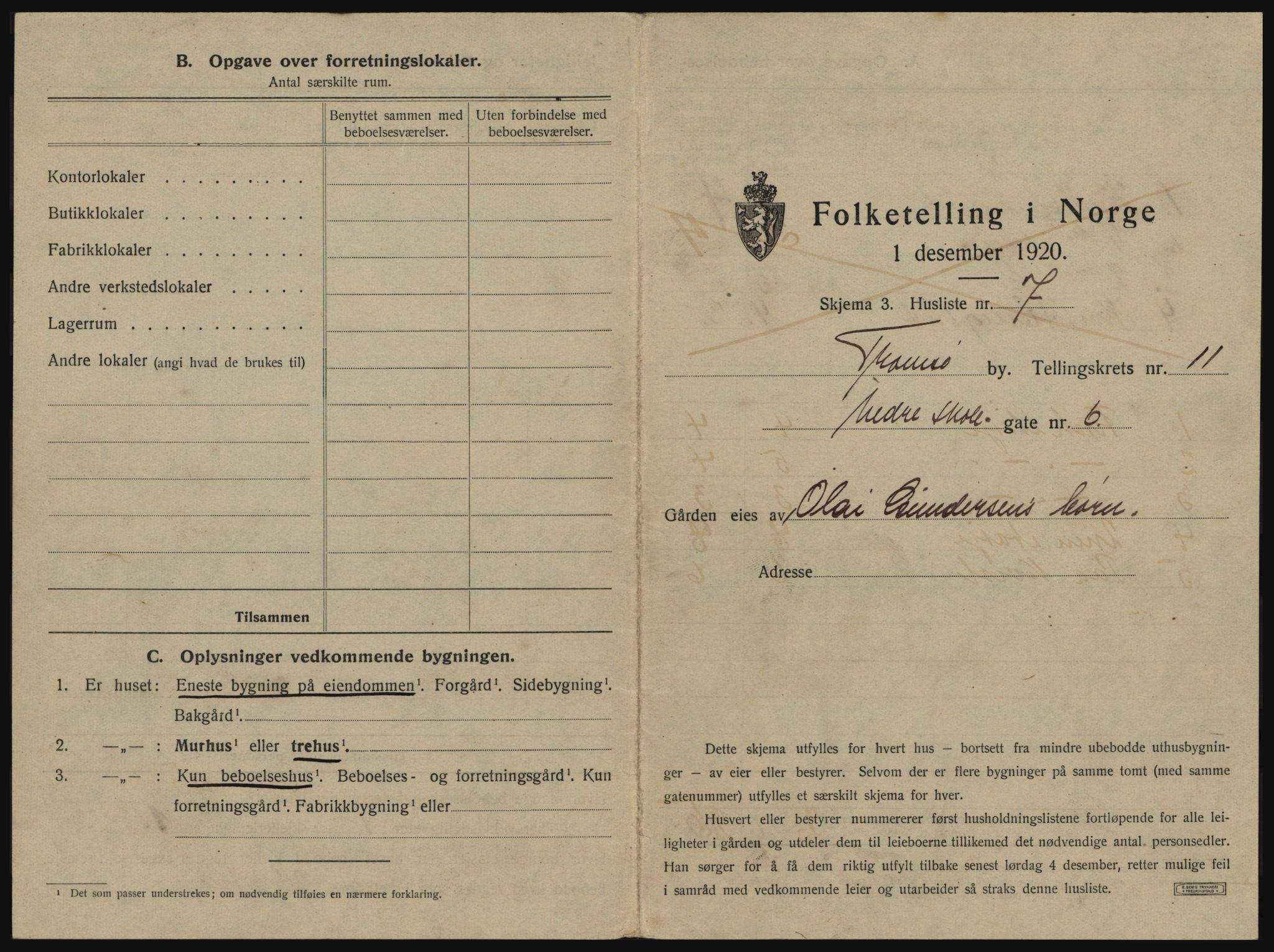 SATØ, 1920 census for Tromsø, 1920, p. 1837