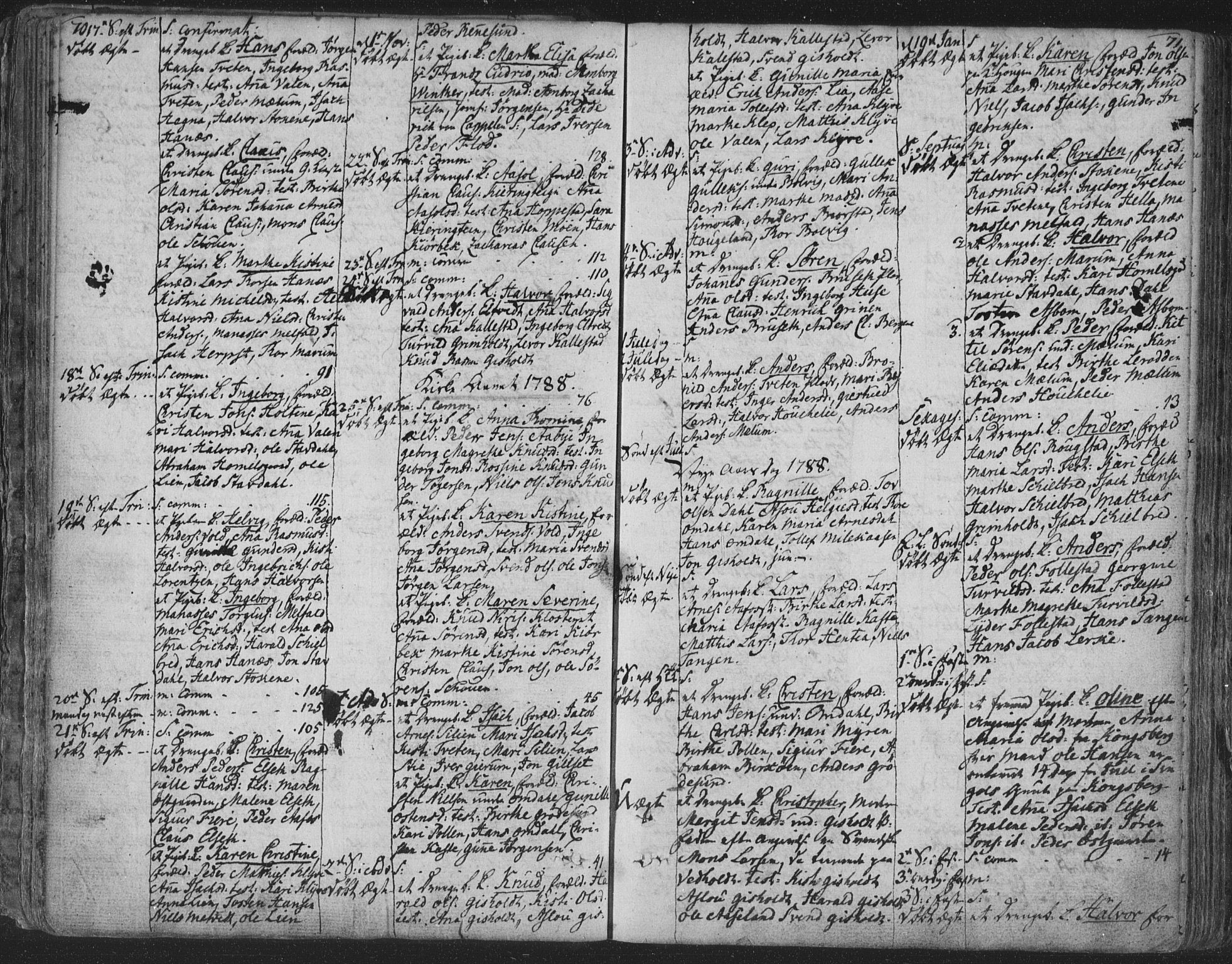 Solum kirkebøker, SAKO/A-306/F/Fa/L0003: Parish register (official) no. I 3, 1761-1814, p. 70-71