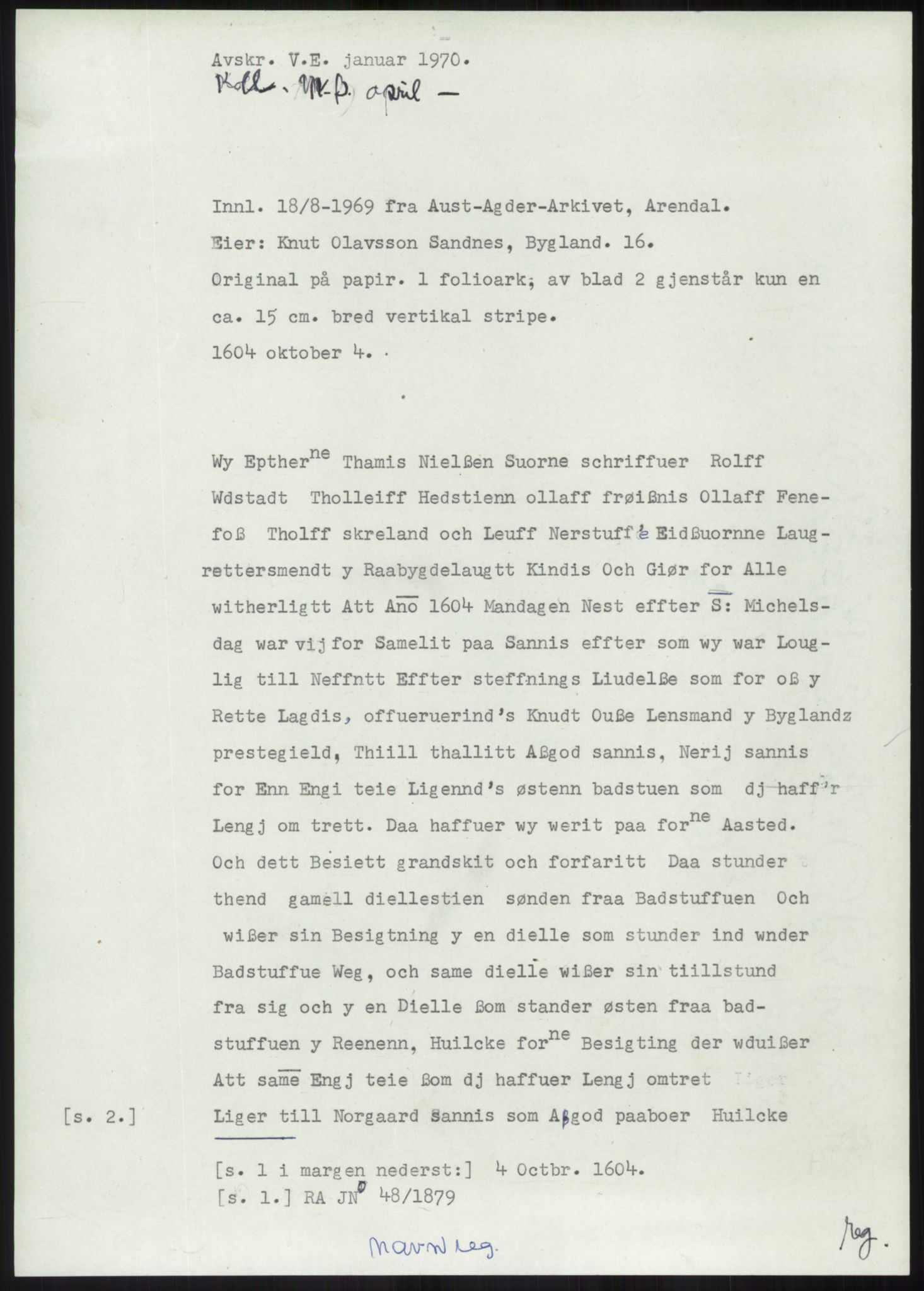 Samlinger til kildeutgivelse, Diplomavskriftsamlingen, RA/EA-4053/H/Ha, p. 1896