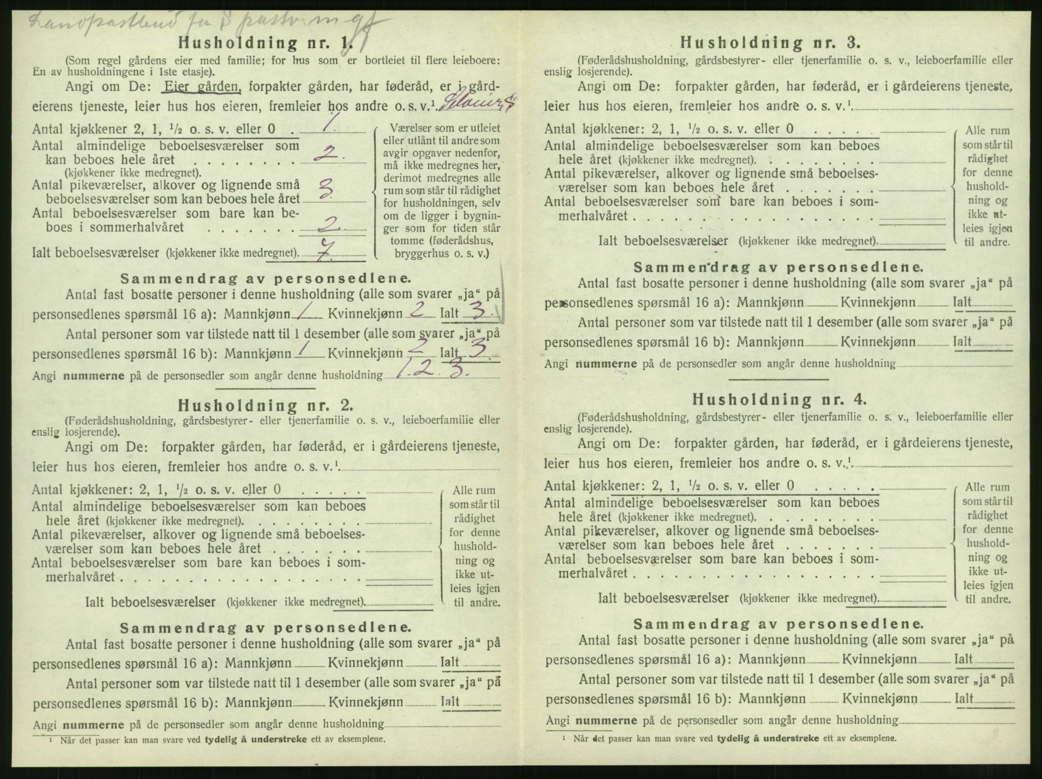 SAT, 1920 census for Vik, 1920, p. 120