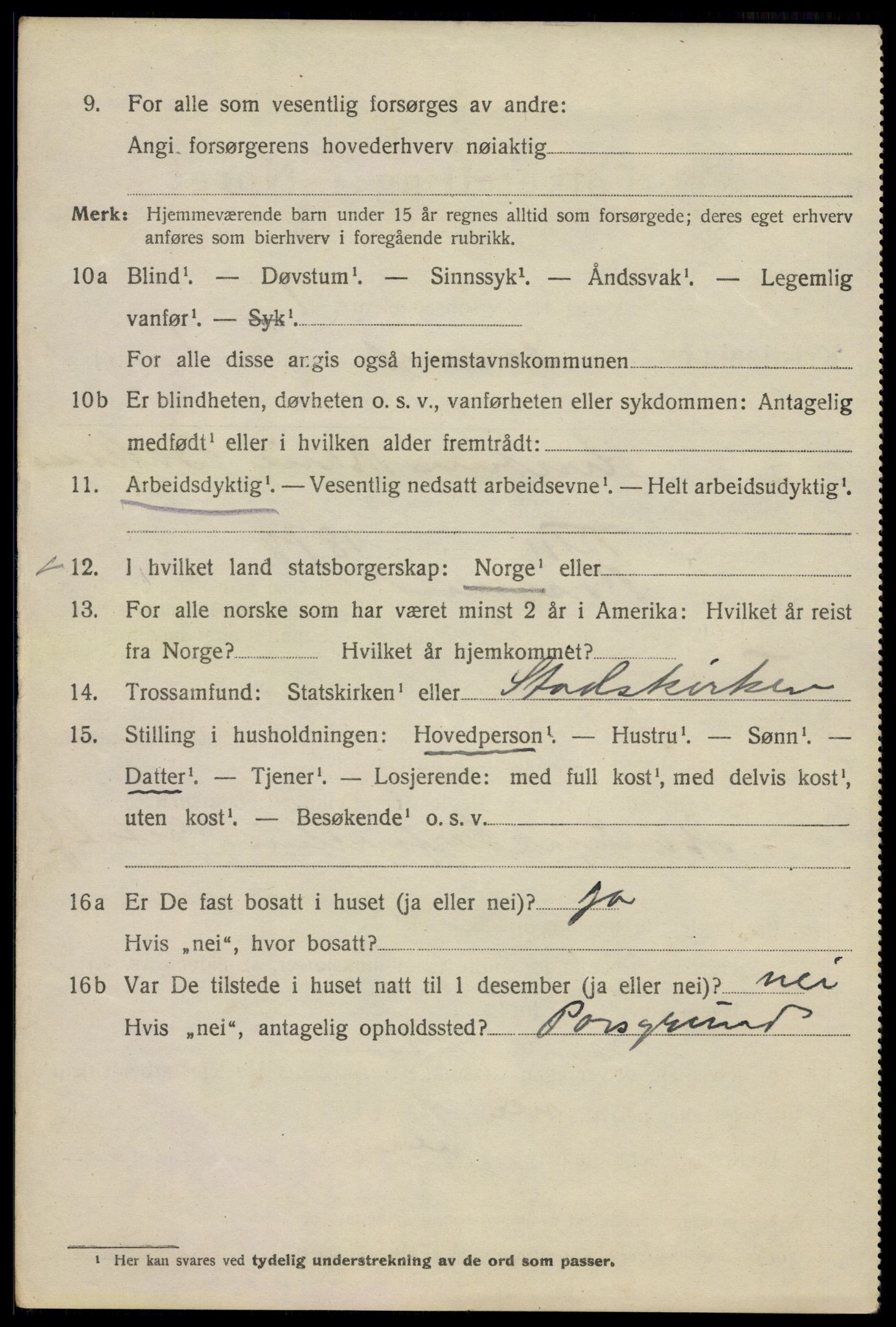 SAO, 1920 census for Kristiania, 1920, p. 197190