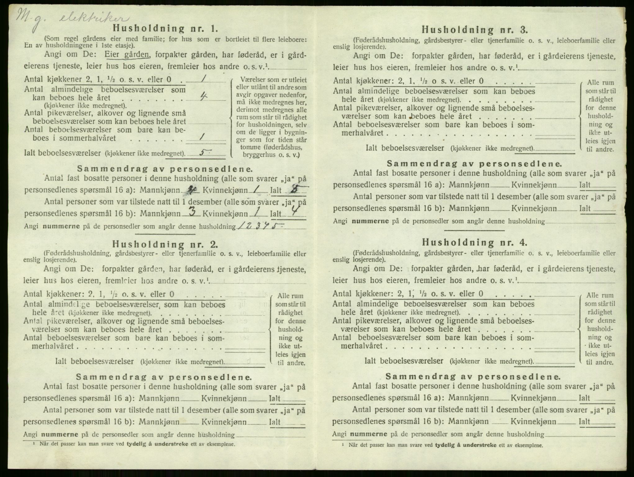 SAKO, 1920 census for Hole, 1920, p. 477
