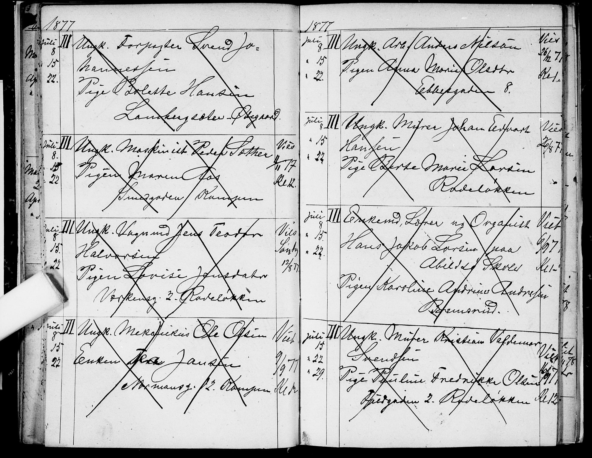 Østre Aker prestekontor Kirkebøker, AV/SAO-A-10840/H/Ha/L0003: Banns register no. I 3, 1873-1878