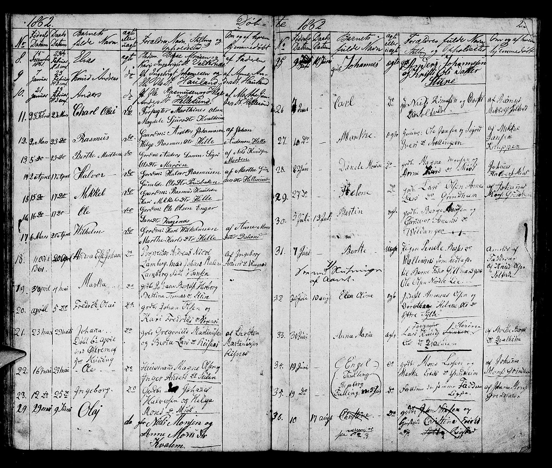 Manger sokneprestembete, AV/SAB-A-76801/H/Hab: Parish register (copy) no. B 1, 1856-1881, p. 23