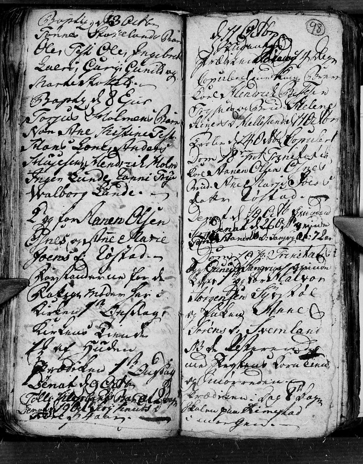 Søgne sokneprestkontor, AV/SAK-1111-0037/F/Fb/Fbb/L0001: Parish register (copy) no. B 1, 1779-1802, p. 98