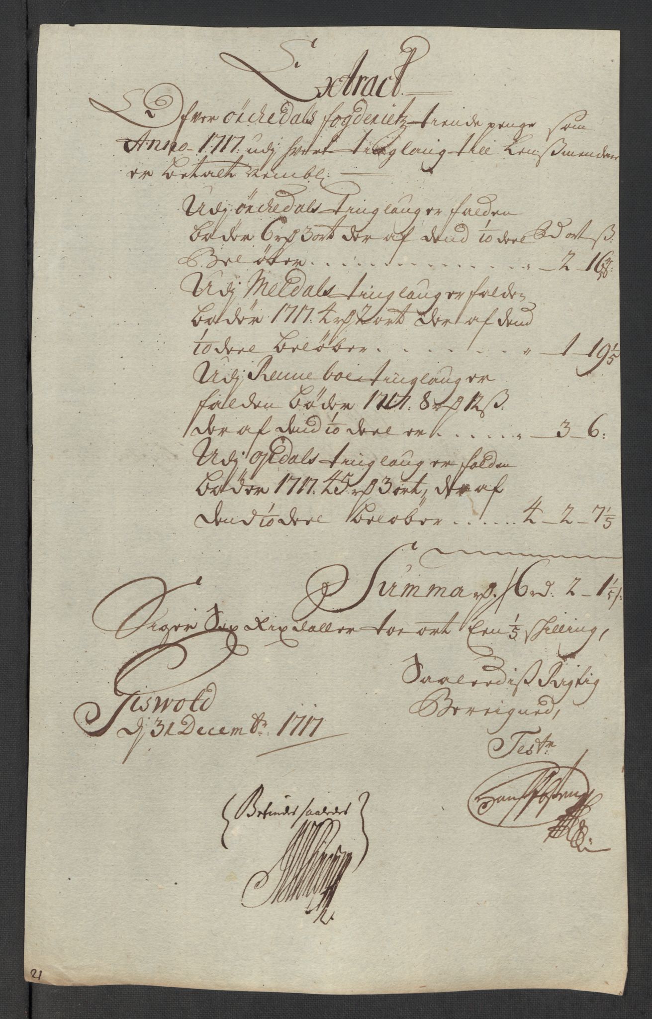 Rentekammeret inntil 1814, Reviderte regnskaper, Fogderegnskap, RA/EA-4092/R60/L3969: Fogderegnskap Orkdal og Gauldal, 1717, p. 445