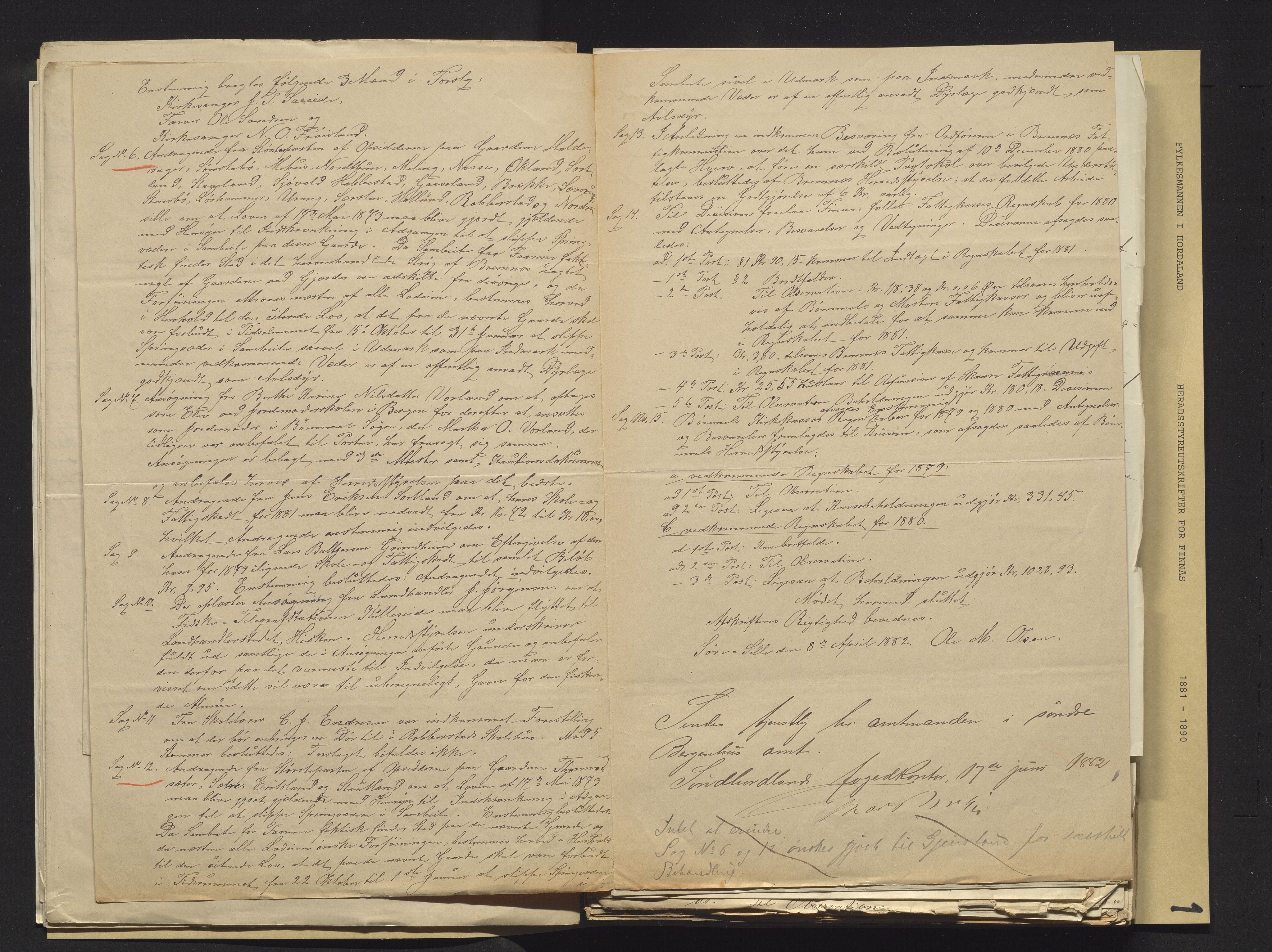 Fylkesmannen i Hordaland , AV/SAB-A-3601/1/03/03D/L0024: Heradsstyreutskrifter, 1881-1925, p. 31