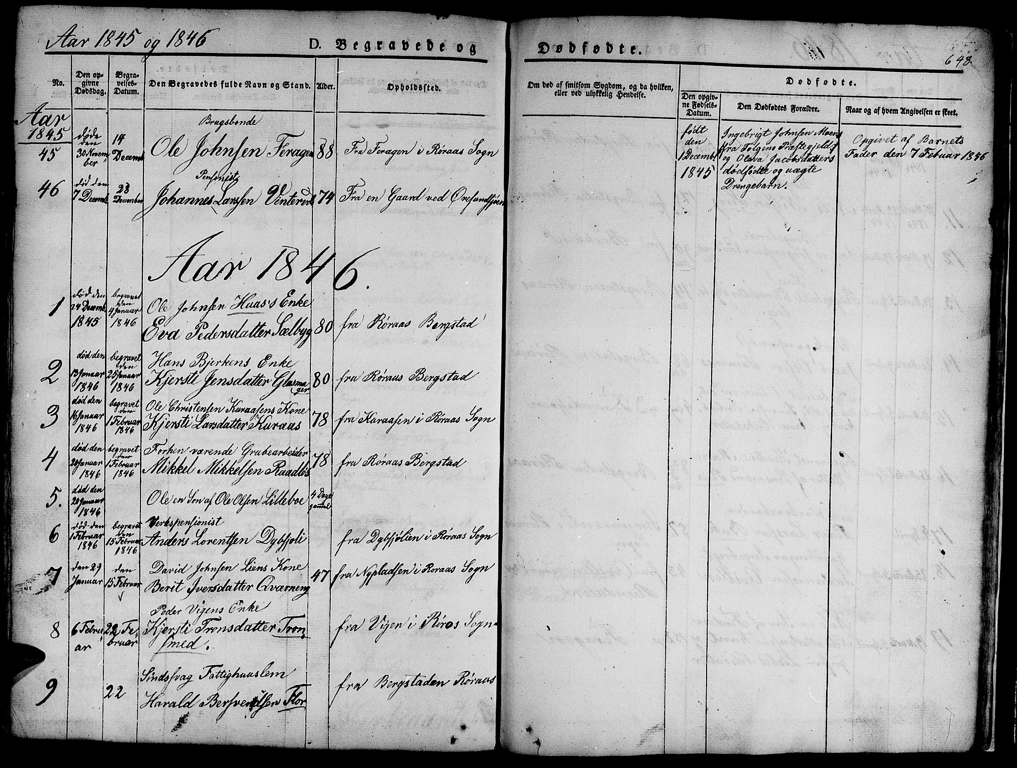 Ministerialprotokoller, klokkerbøker og fødselsregistre - Sør-Trøndelag, SAT/A-1456/681/L0939: Parish register (copy) no. 681C03, 1829-1855, p. 648
