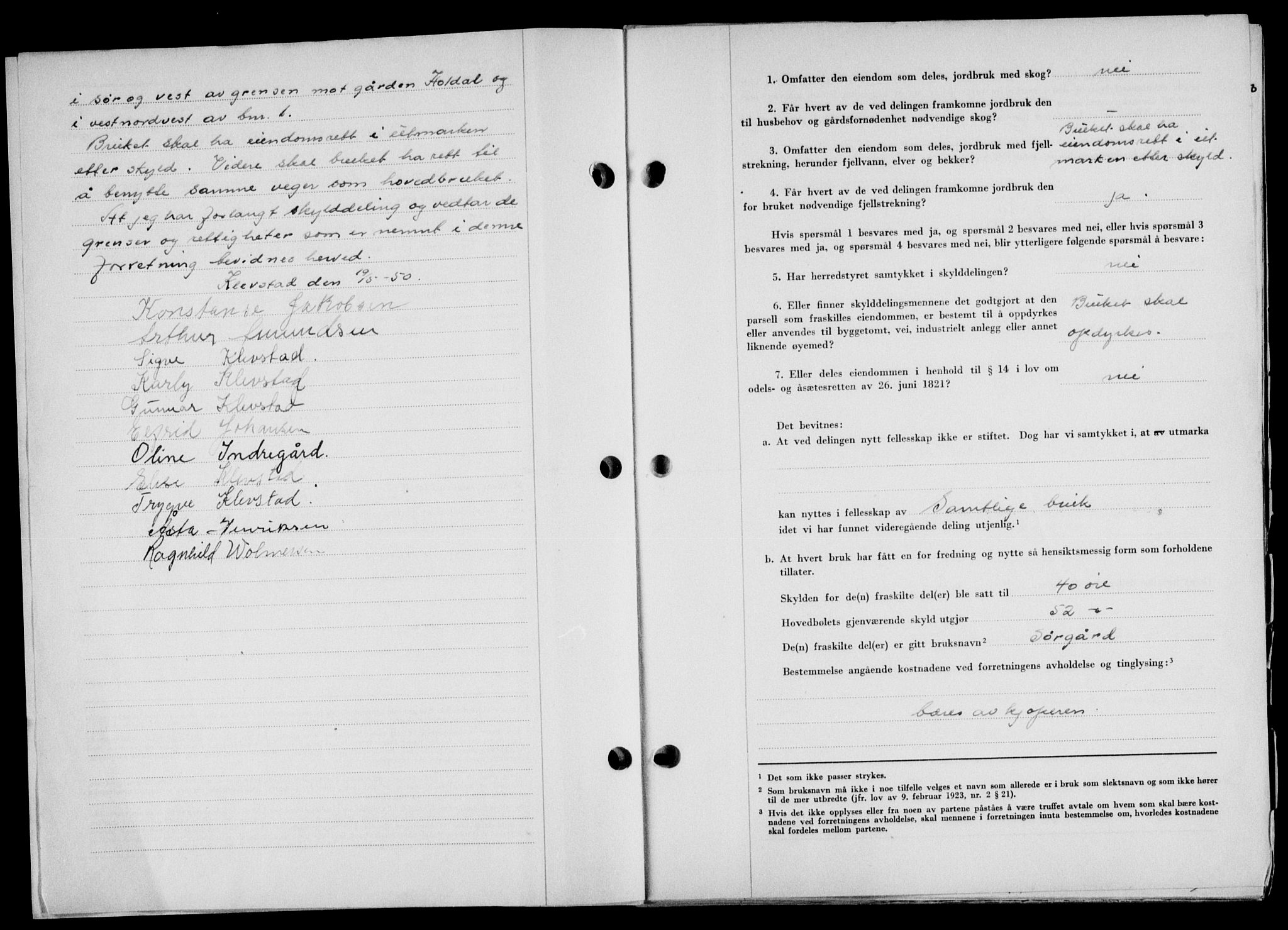 Lofoten sorenskriveri, SAT/A-0017/1/2/2C/L0024a: Mortgage book no. 24a, 1950-1950, Diary no: : 1790/1950