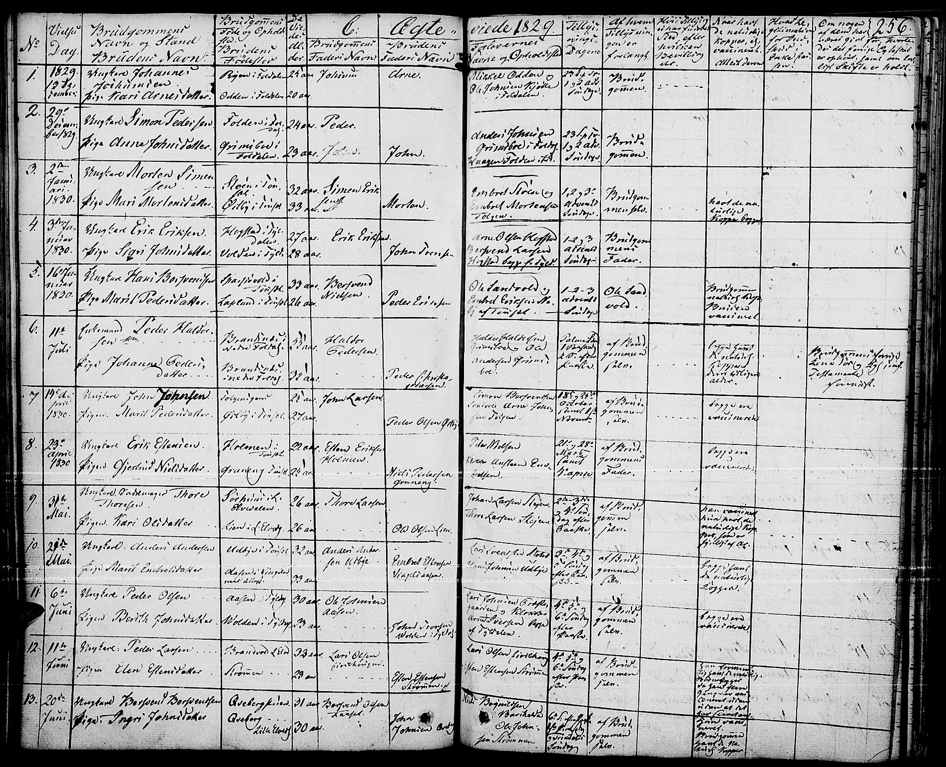 Tynset prestekontor, AV/SAH-PREST-058/H/Ha/Haa/L0019: Parish register (official) no. 19, 1829-1847, p. 256