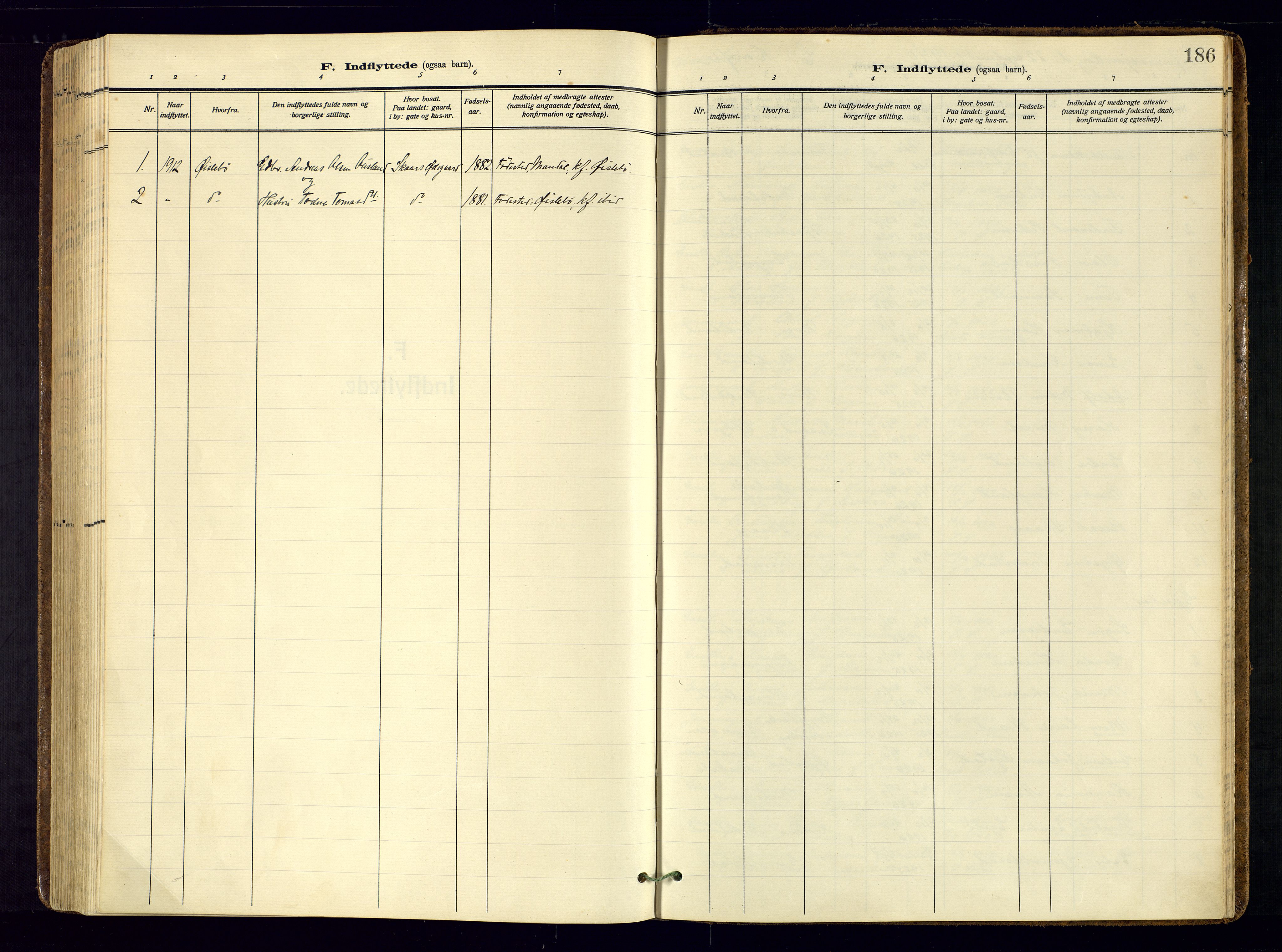 Søgne sokneprestkontor, SAK/1111-0037/F/Fa/Faa/L0004: Parish register (official) no. A-4, 1911-1945, p. 186