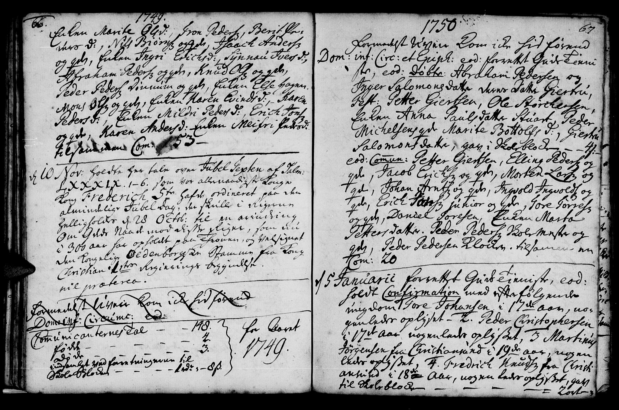 Ministerialprotokoller, klokkerbøker og fødselsregistre - Møre og Romsdal, SAT/A-1454/574/L0875: Parish register (official) no. 574A01, 1733-1753, p. 66-67