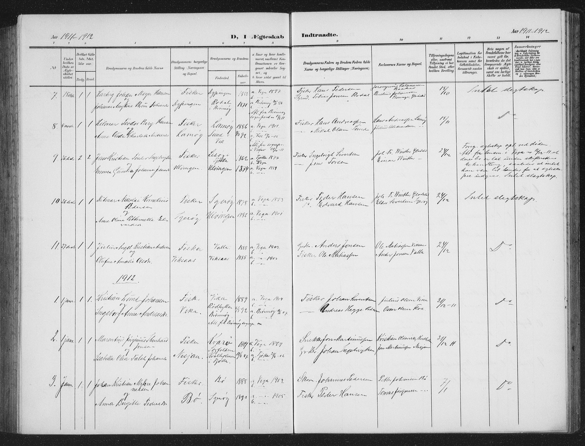 Ministerialprotokoller, klokkerbøker og fødselsregistre - Nordland, AV/SAT-A-1459/816/L0254: Parish register (copy) no. 816C04, 1905-1934