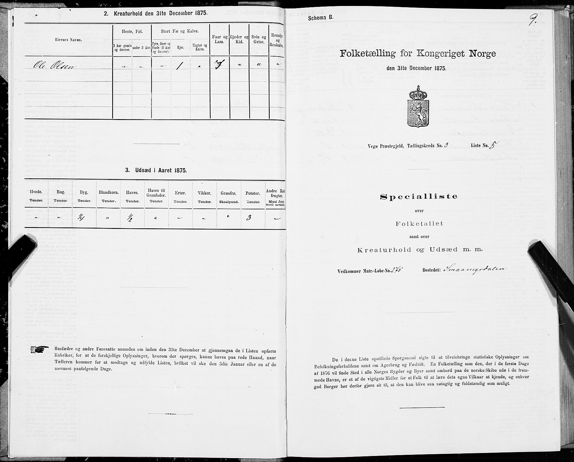 SAT, 1875 census for 1815P Vega, 1875, p. 2009