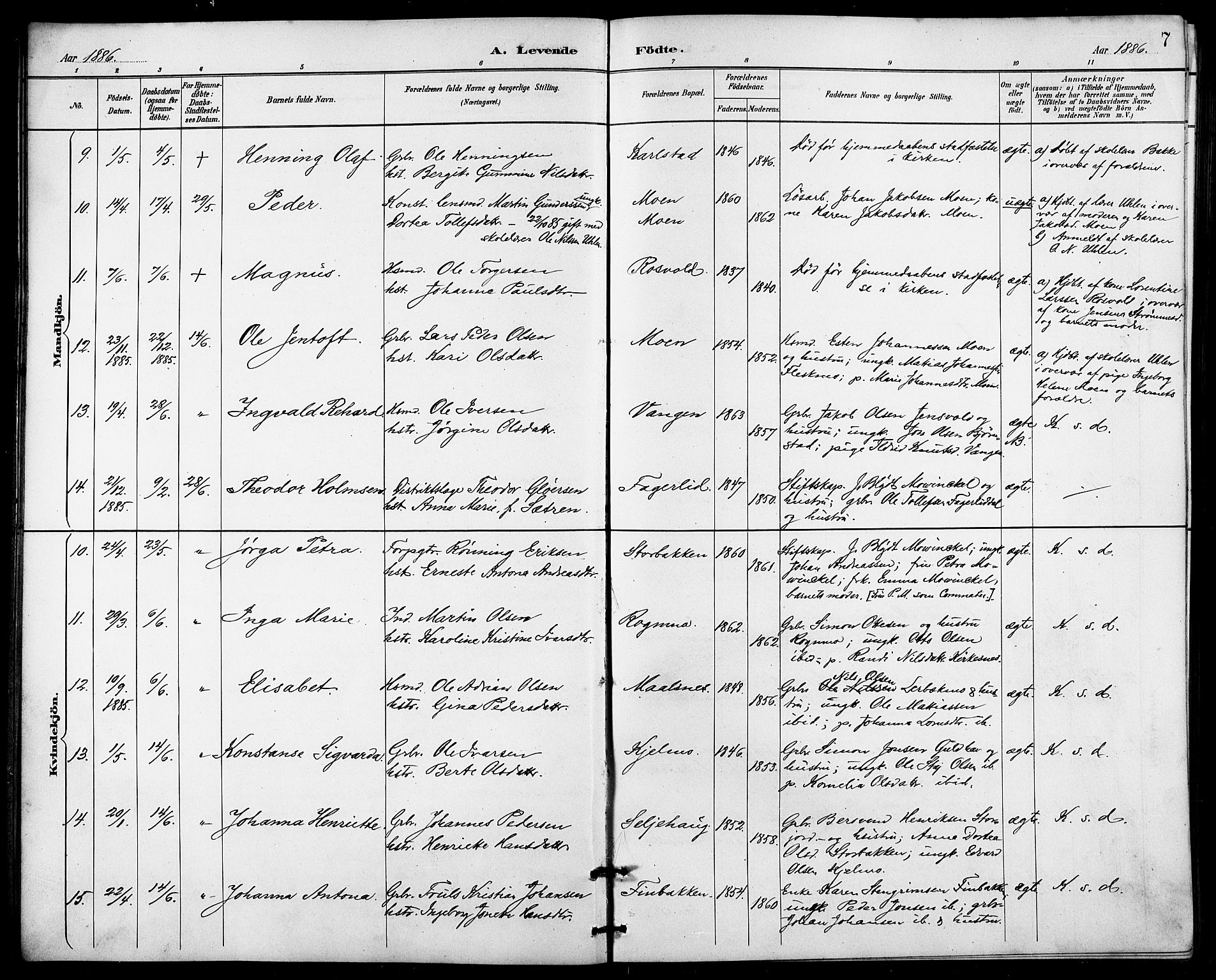 Målselv sokneprestembete, AV/SATØ-S-1311/G/Ga/Gab/L0004klokker: Parish register (copy) no. 4, 1885-1901, p. 7