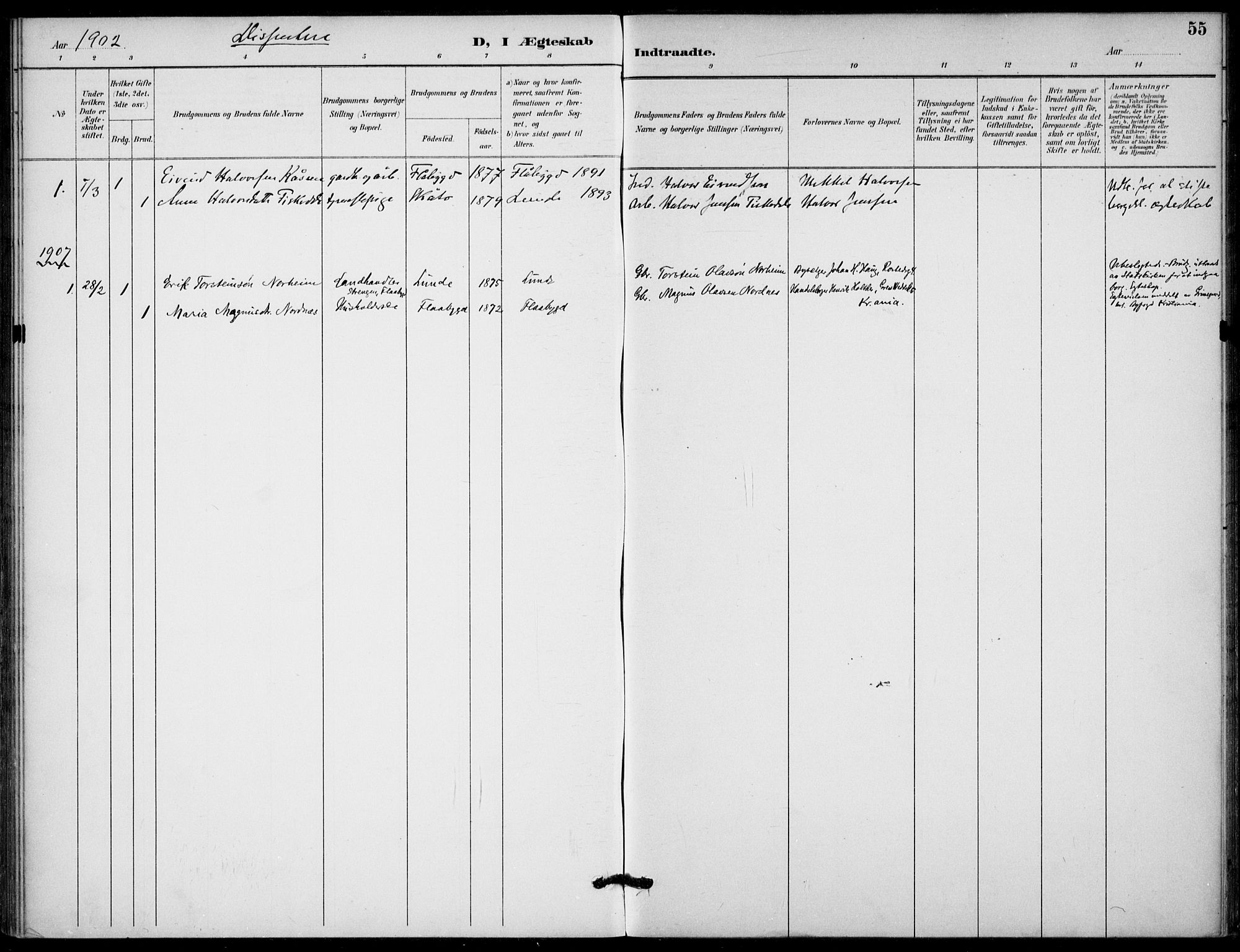 Lunde kirkebøker, SAKO/A-282/F/Fb/L0004: Parish register (official) no. II 4, 1892-1907, p. 55