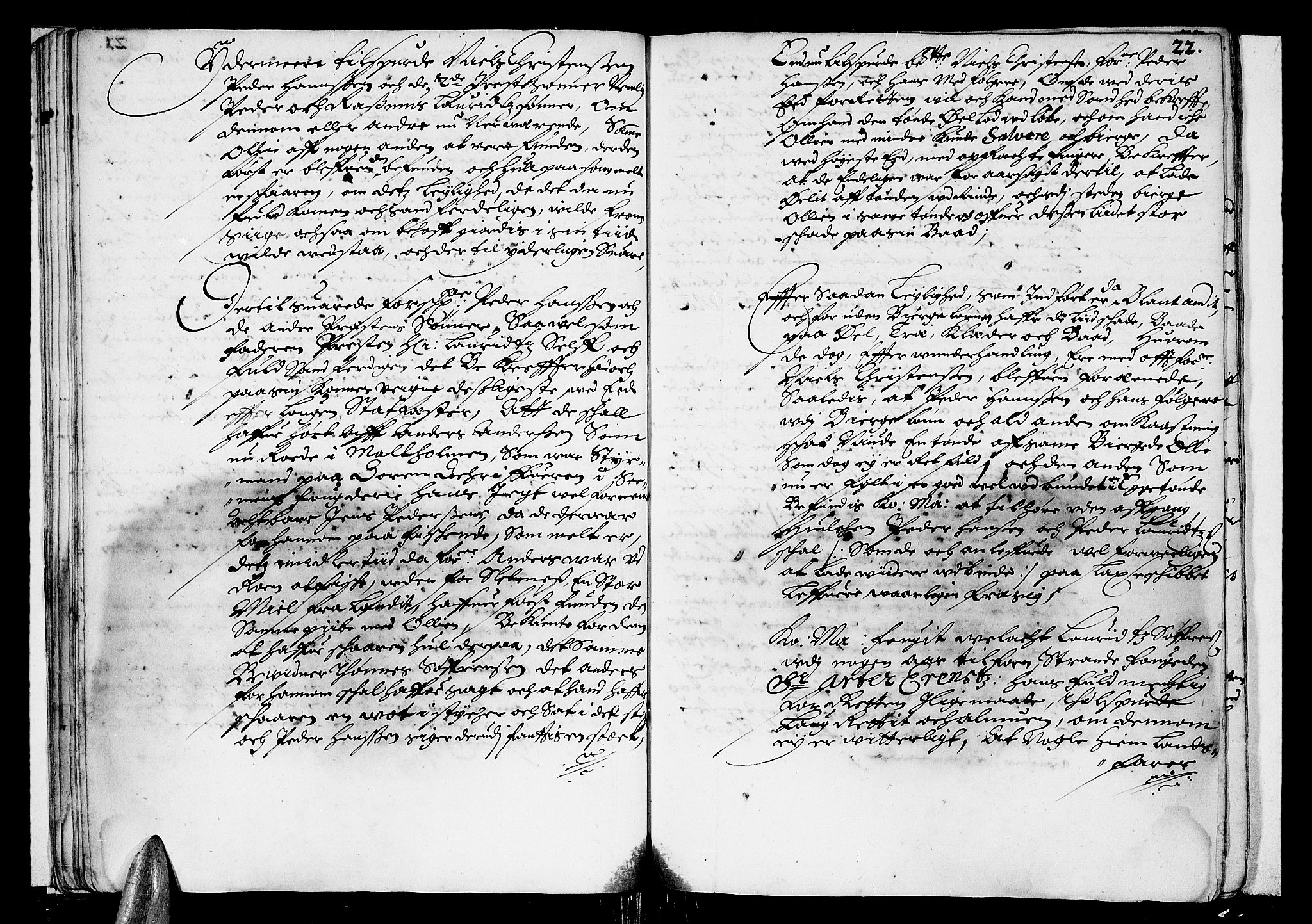 Finnmark sorenskriveri, AV/SATØ-S-0053/F/Fa/L0015: Justisprotokoller, 1677-1678, p. 21b-22a