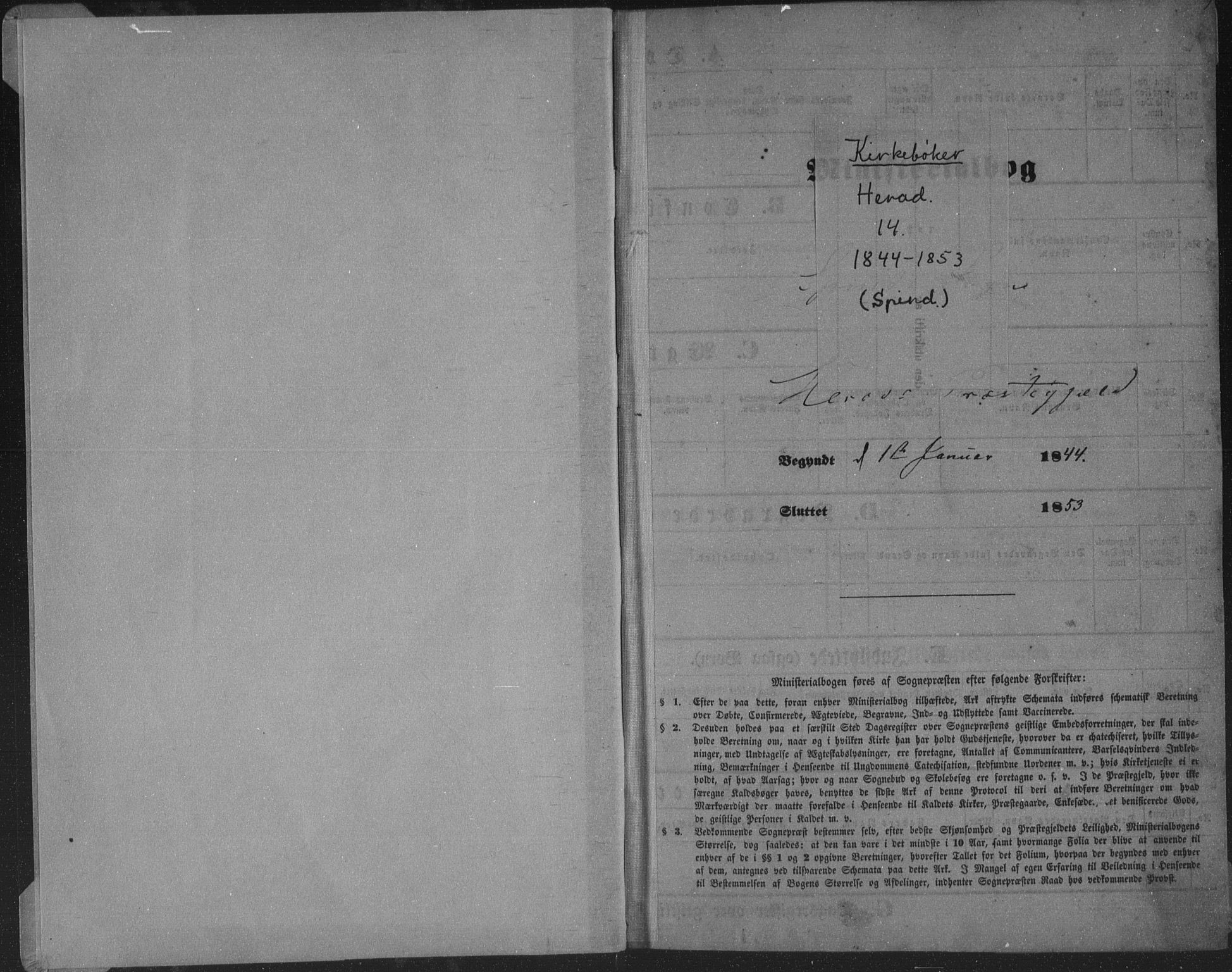 Herad sokneprestkontor, AV/SAK-1111-0018/F/Fa/Fab/L0003: Parish register (official) no. A 3, 1844-1853, p. 2