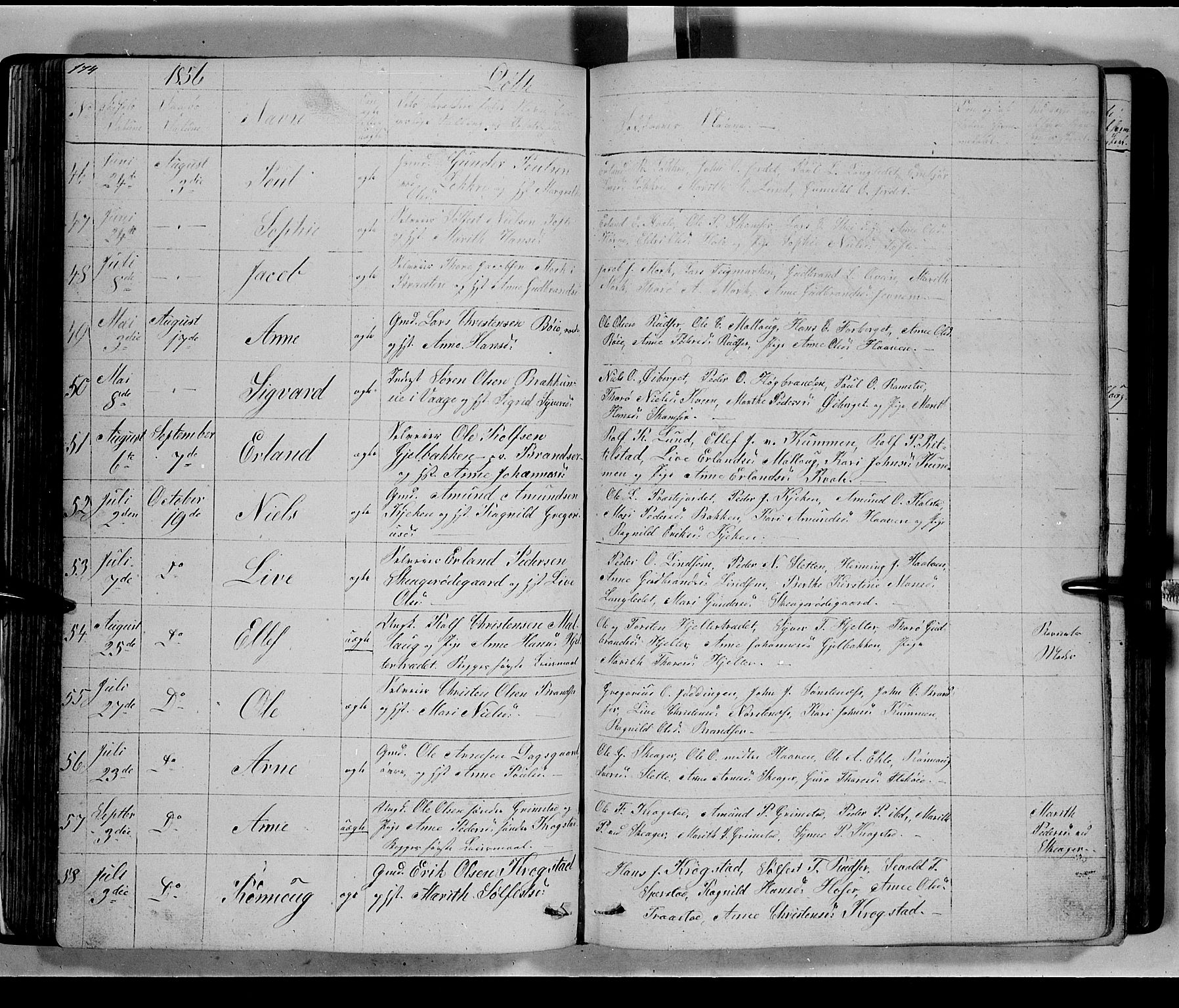 Lom prestekontor, AV/SAH-PREST-070/L/L0004: Parish register (copy) no. 4, 1845-1864, p. 174-175