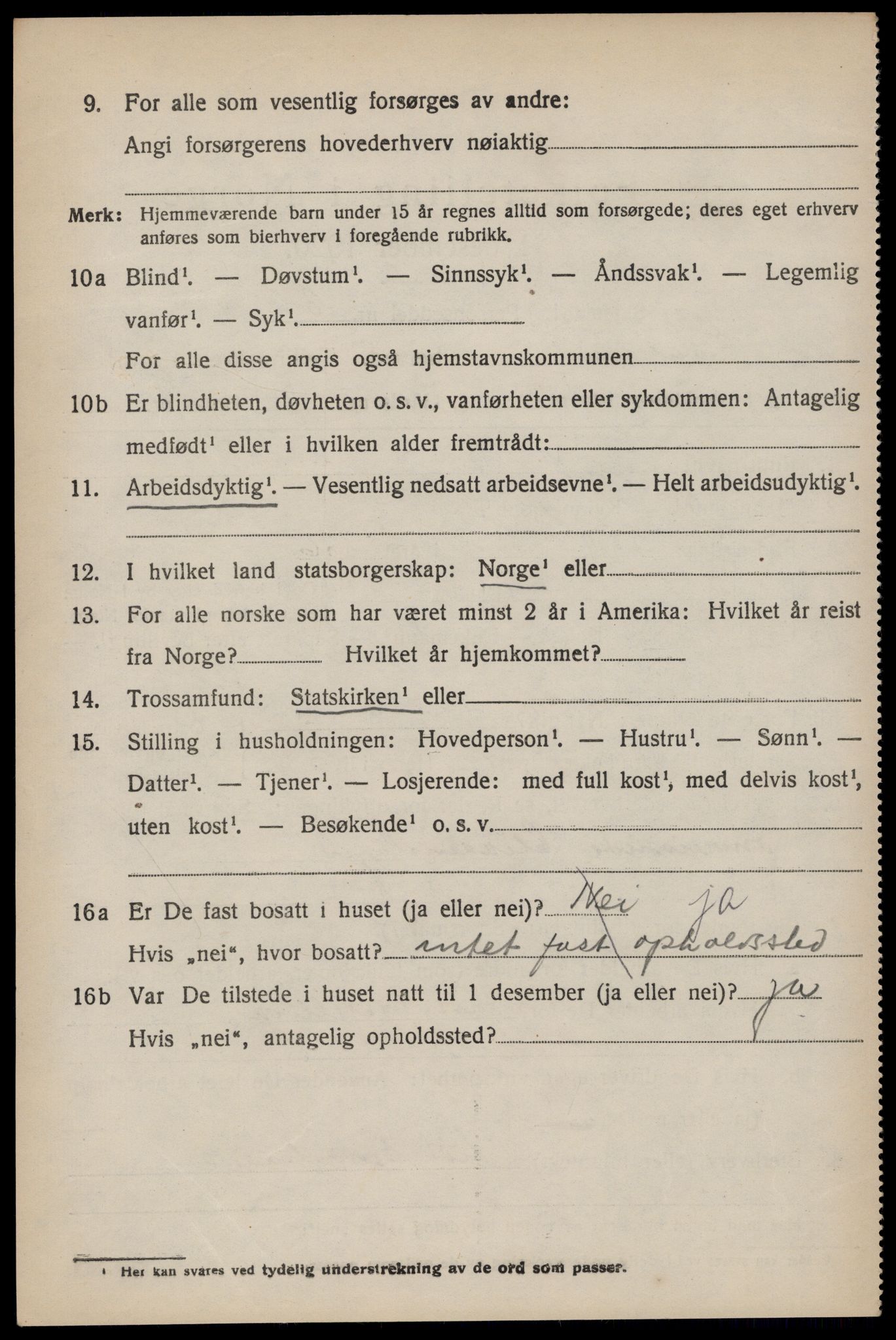 SAKO, 1920 census for Rauland, 1920, p. 1801