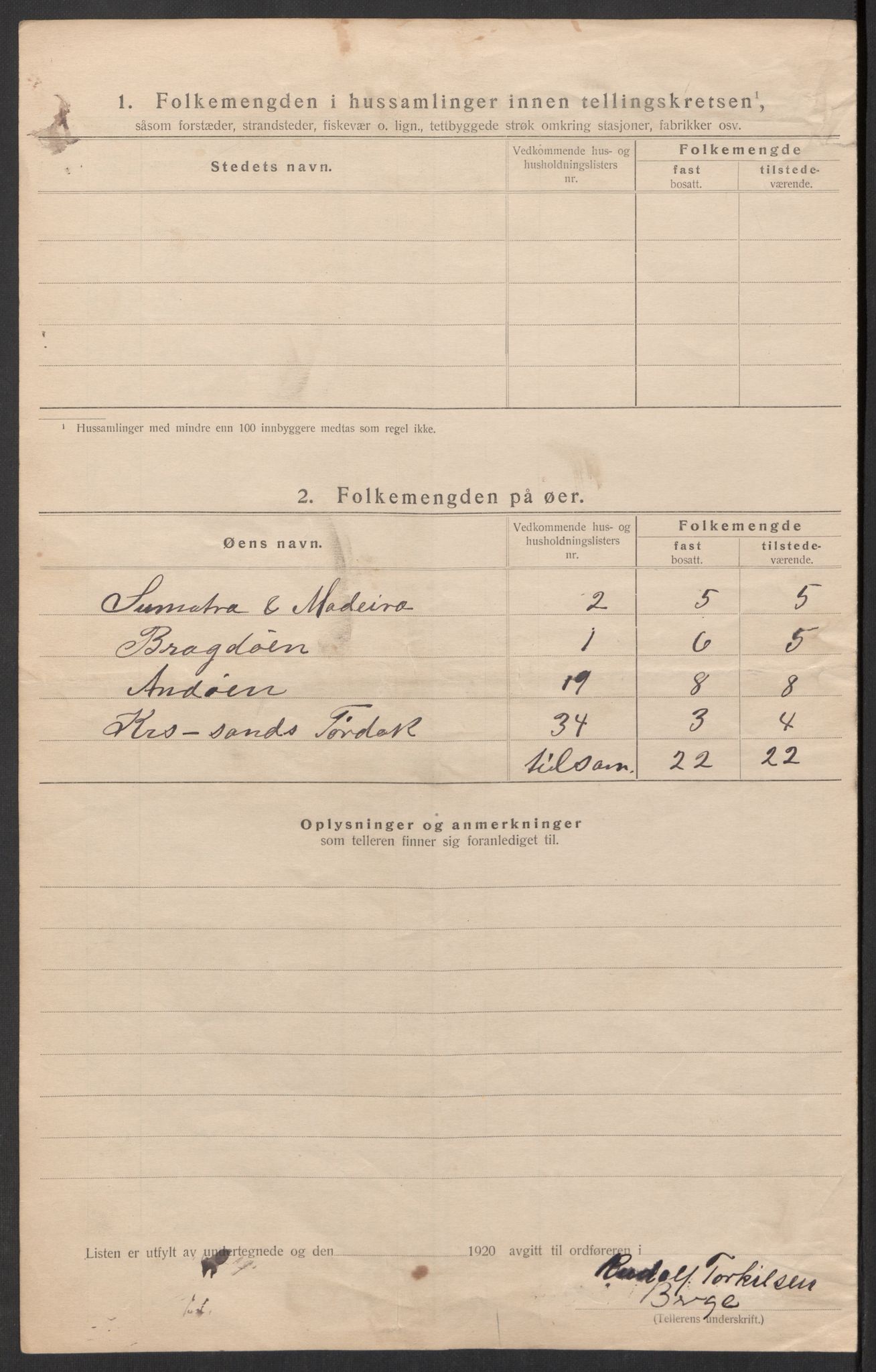 SAK, 1920 census for Oddernes, 1920, p. 27