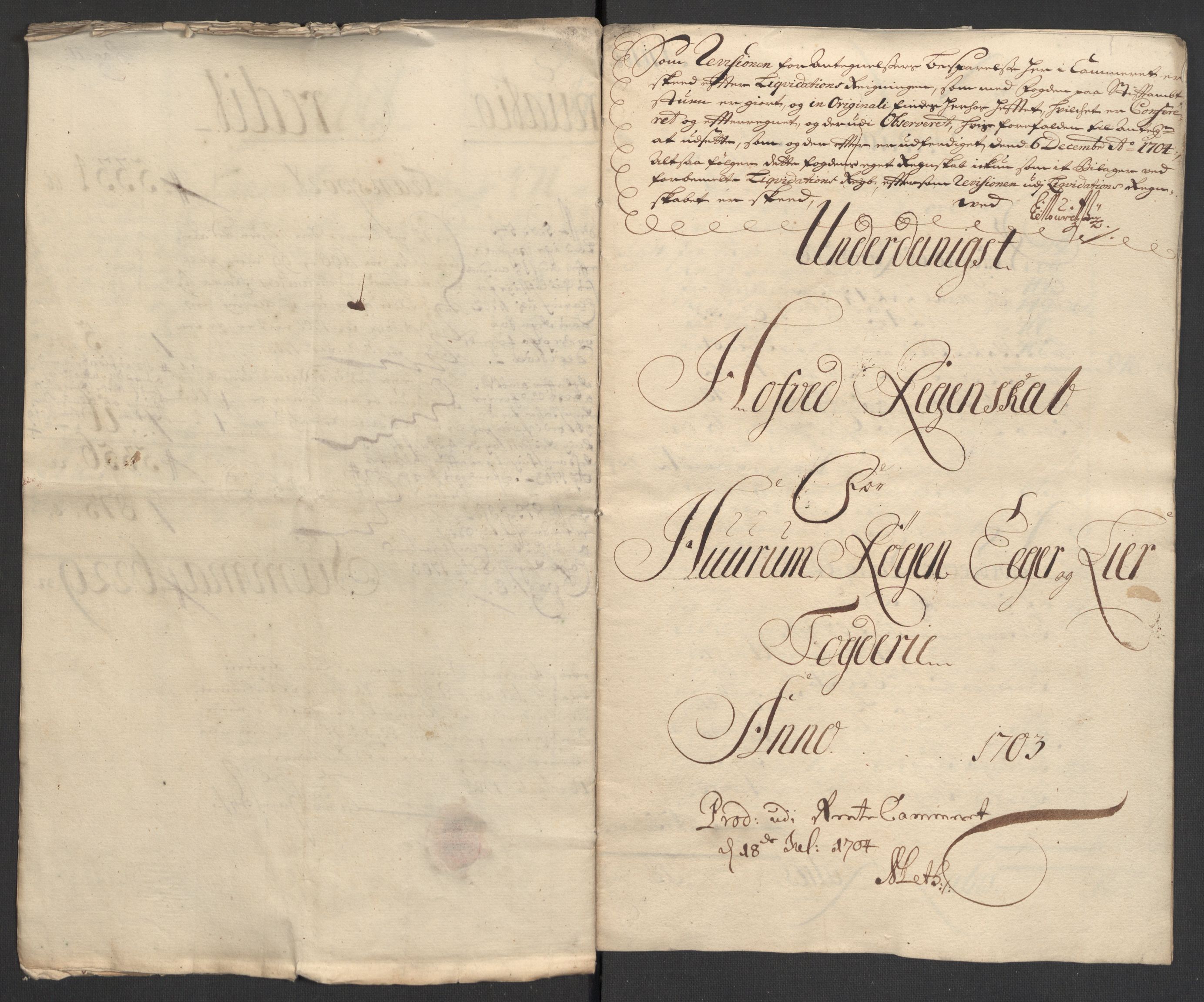 Rentekammeret inntil 1814, Reviderte regnskaper, Fogderegnskap, AV/RA-EA-4092/R30/L1699: Fogderegnskap Hurum, Røyken, Eiker og Lier, 1703, p. 9