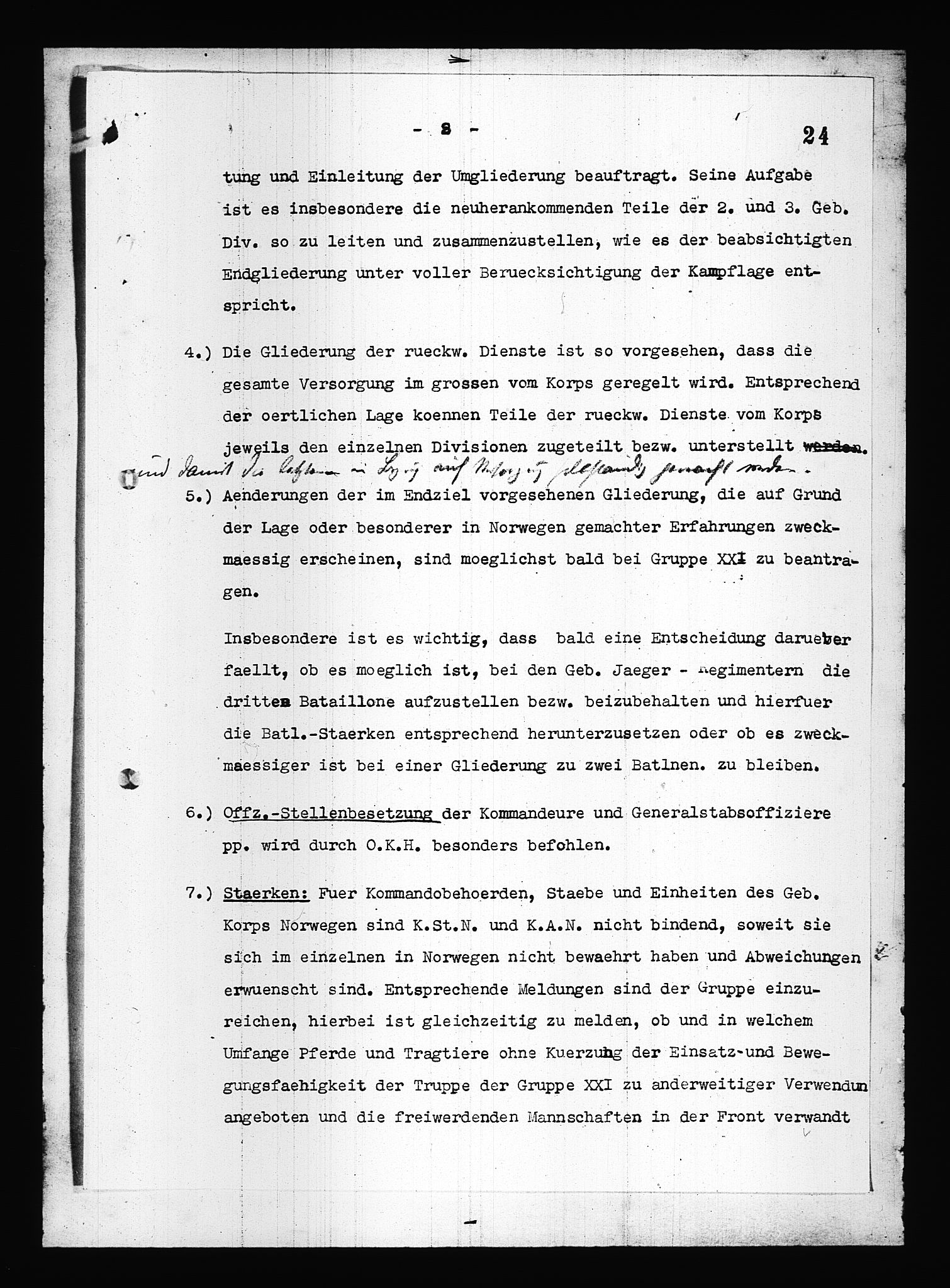 Documents Section, AV/RA-RAFA-2200/V/L0083: Amerikansk mikrofilm "Captured German Documents".
Box No. 722.  FKA jnr. 615/1954., 1940, p. 447